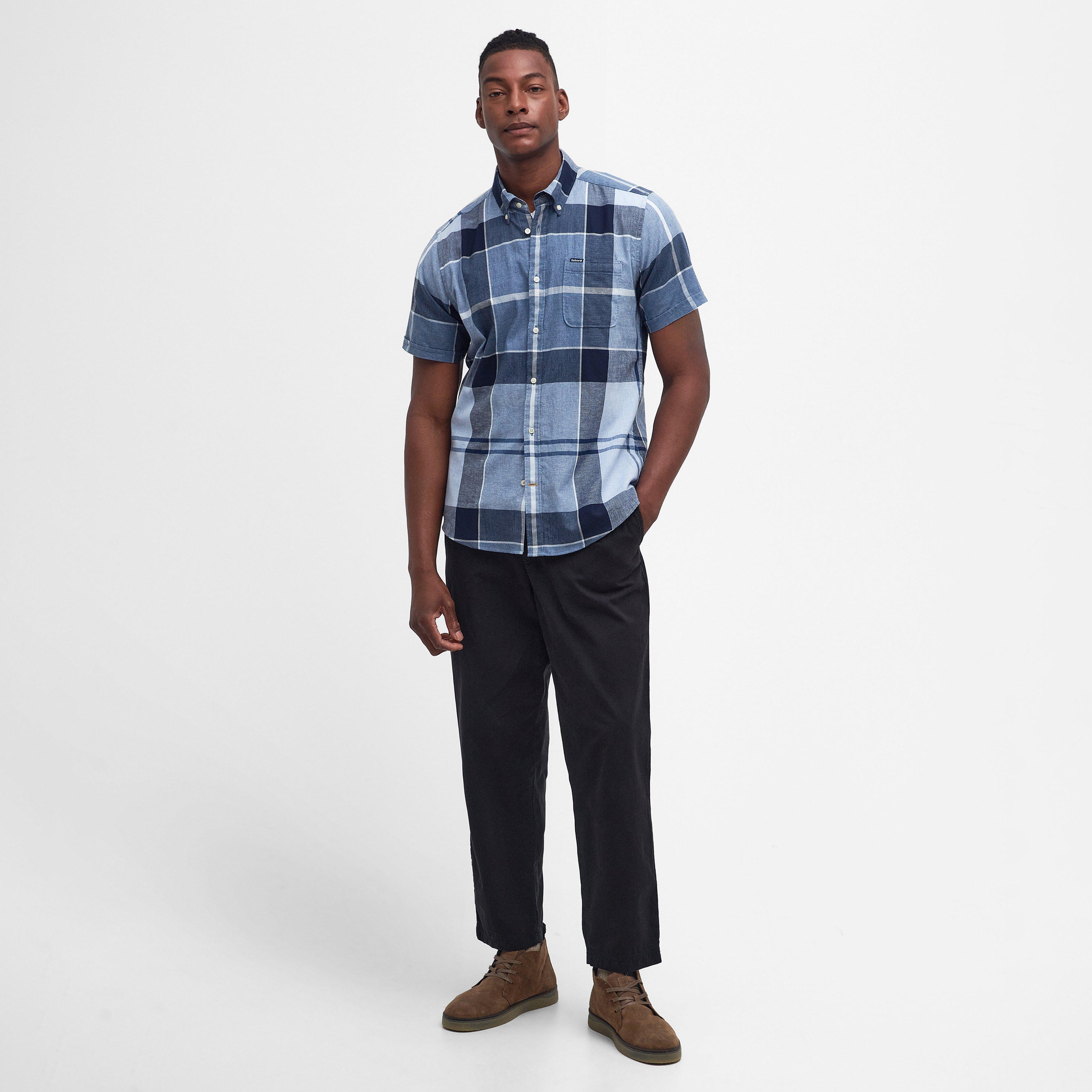 Mens Doughill Short-Sleeved Shirt Berwick Blue