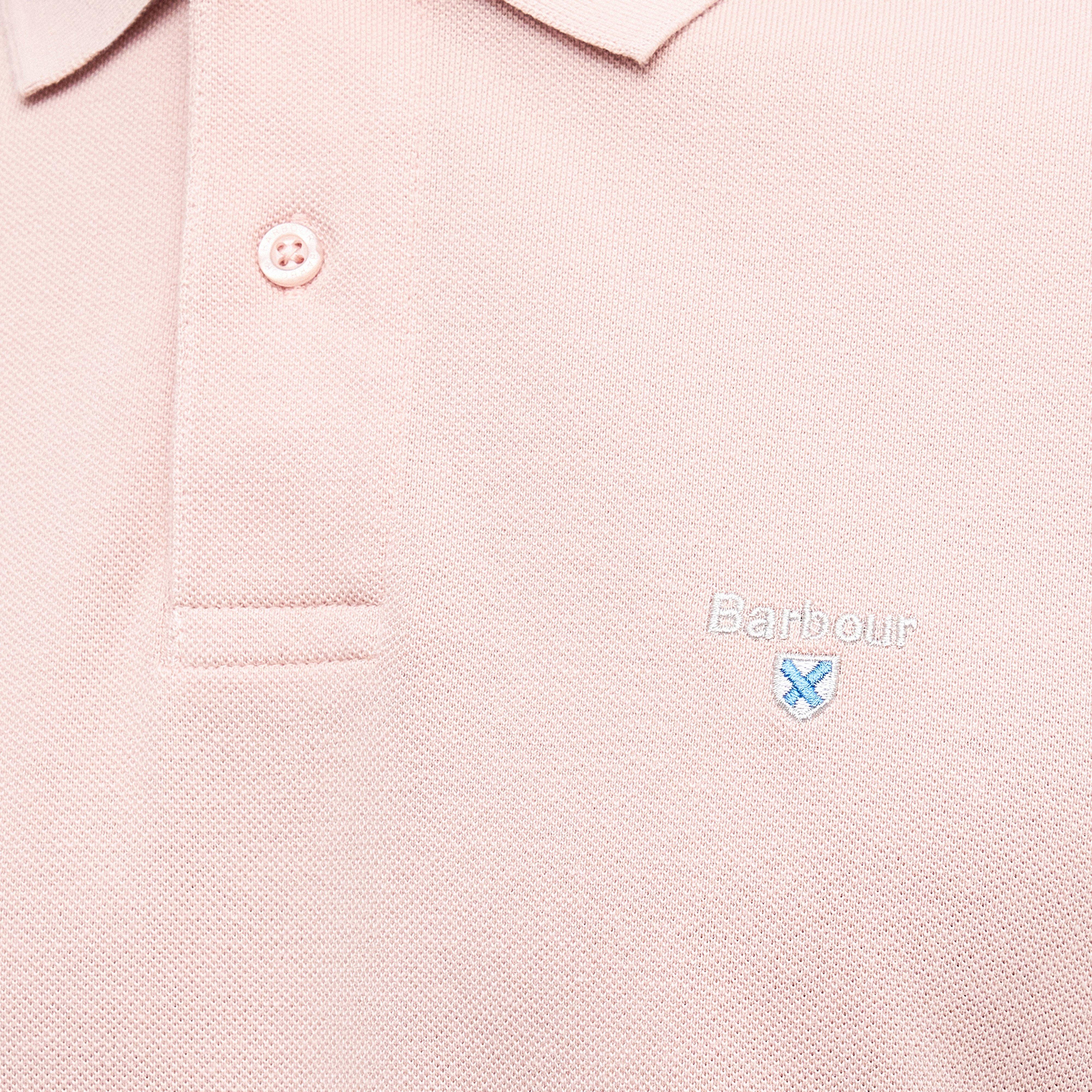 Mens Sports Polo Shirt Pink Mist