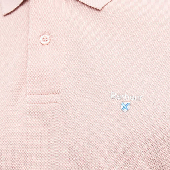 Mens Sports Polo Shirt Pink Mist