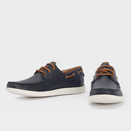 Mens Armada Boat Shoes Navy/Brown