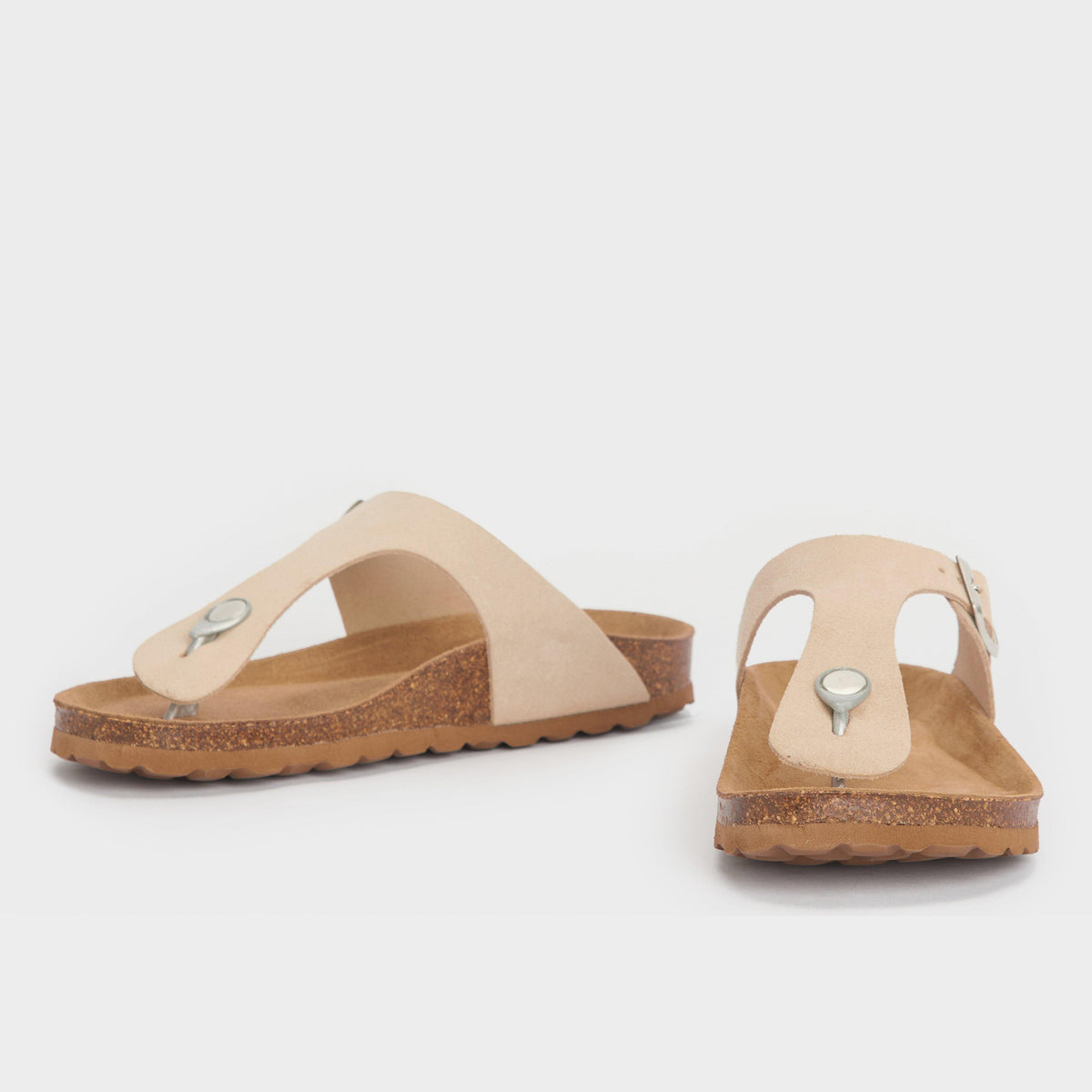 Womens Margate Sandals Parchment Suede