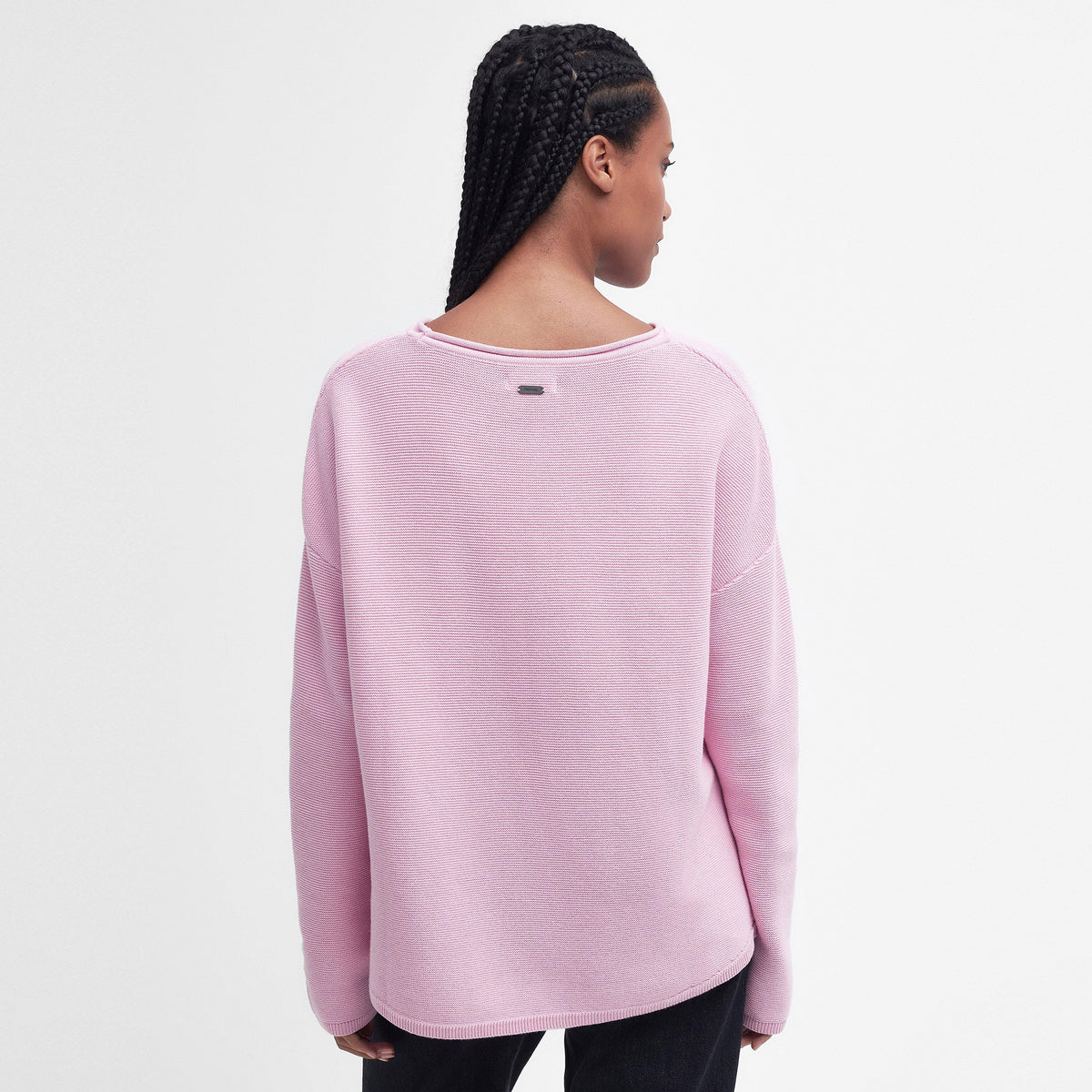 Womens Marine Knitted Jumper Mallow Pink