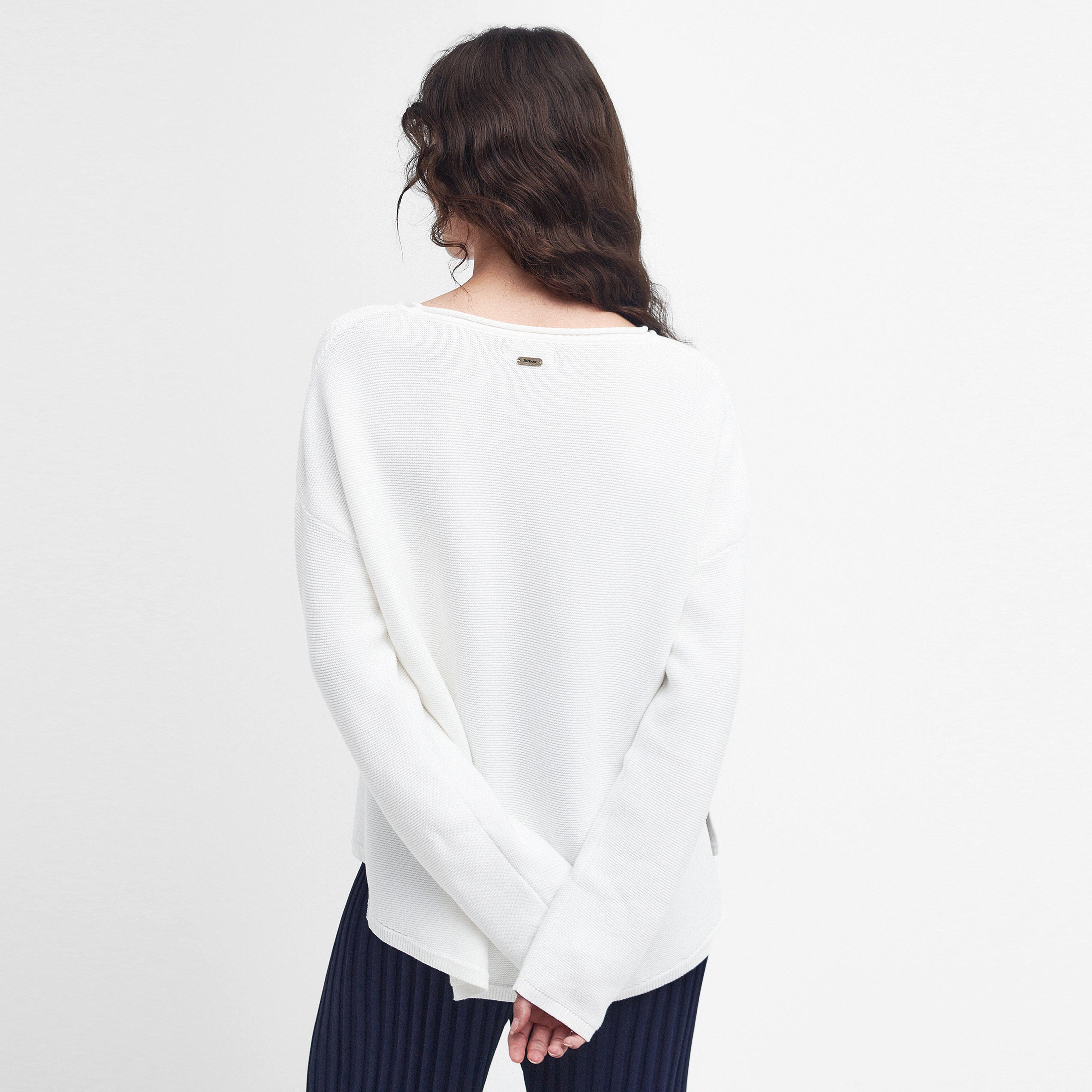 Womens Marine Knitted Jumper Cloud