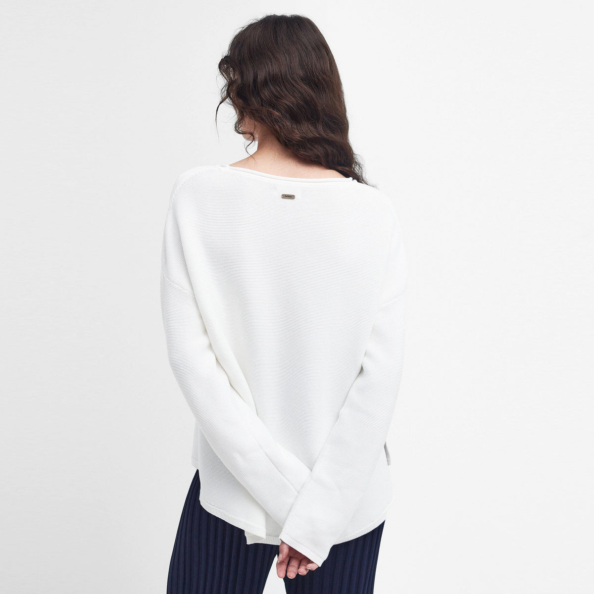 Womens Marine Knitted Jumper Cloud
