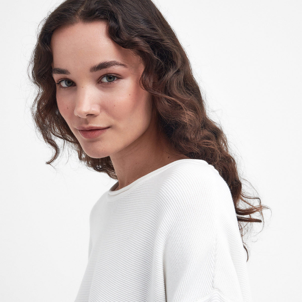 Womens Marine Knitted Jumper Cloud