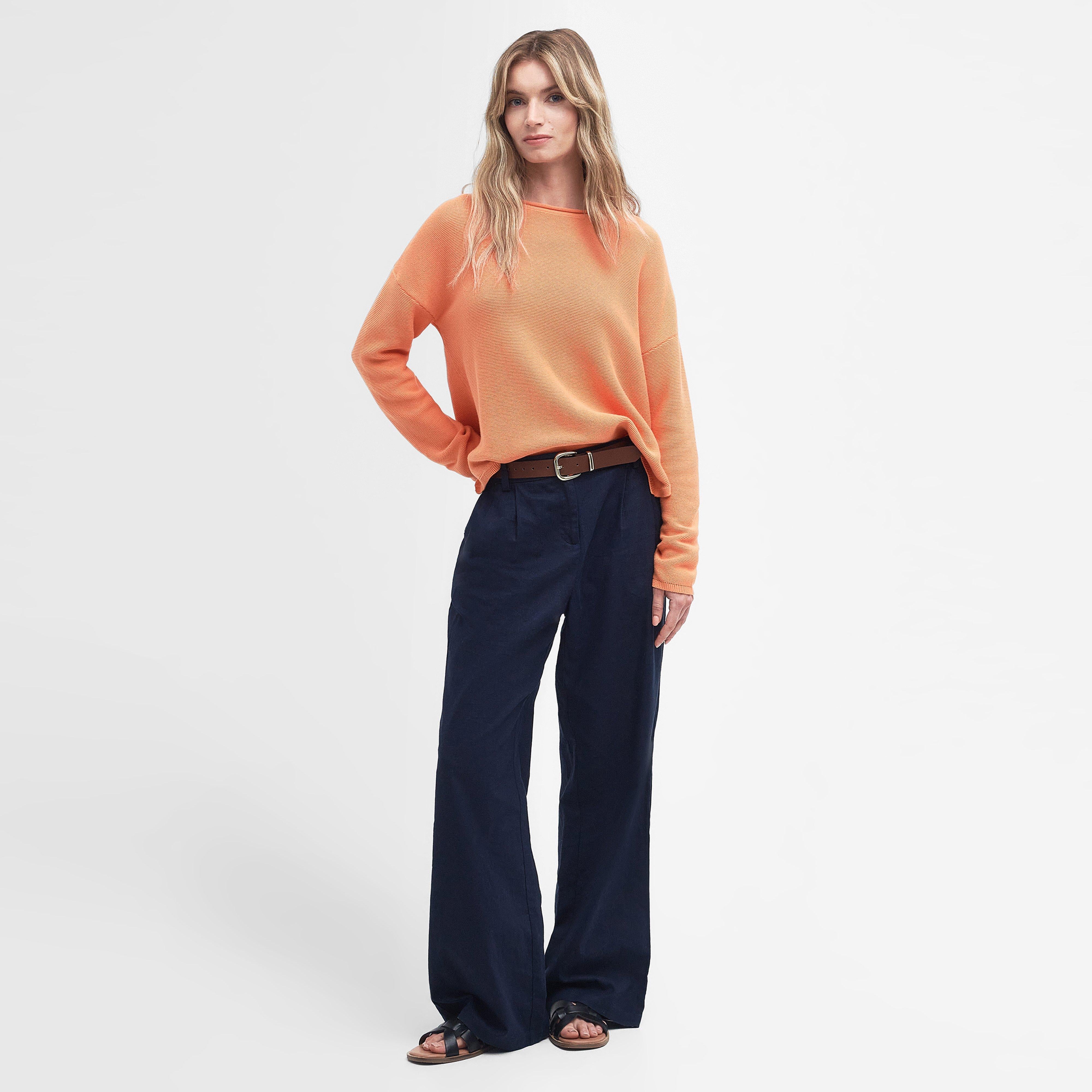 Womens Marine Knitted Jumper Apricot Crush