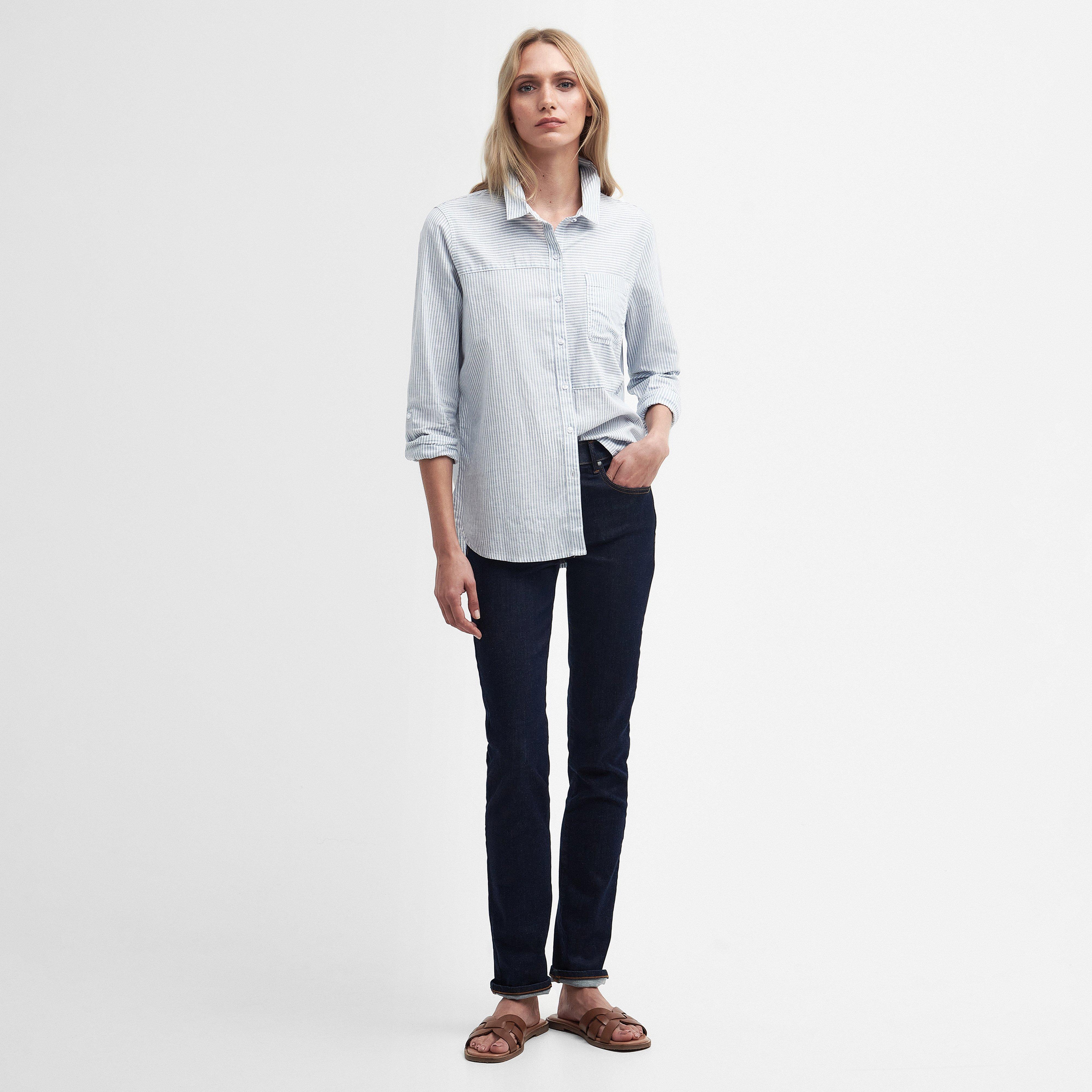 Womens Beachfront Shirt Chambray Stripe