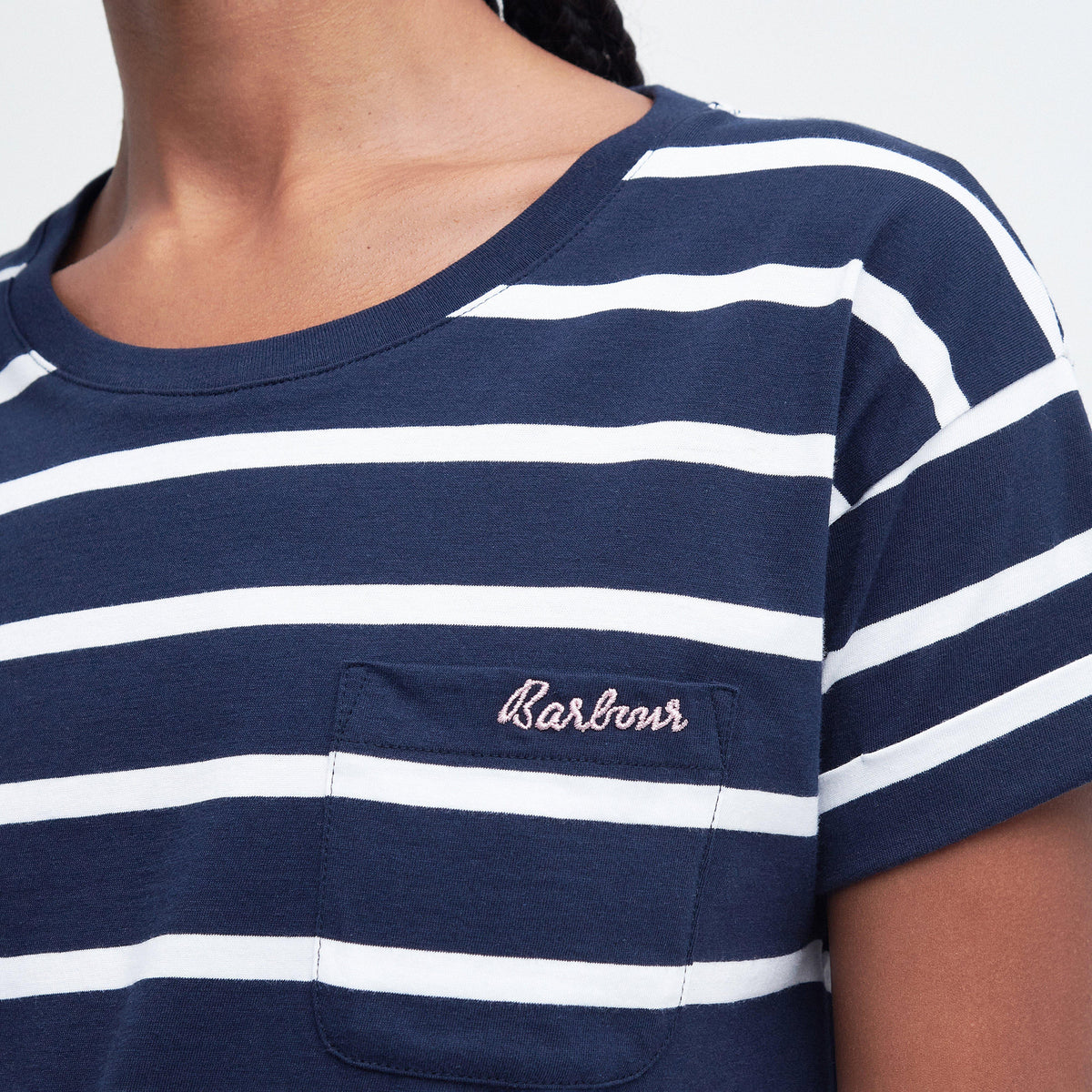 Womens Otterburn Stripe T-Shirt Navy/White Stripe