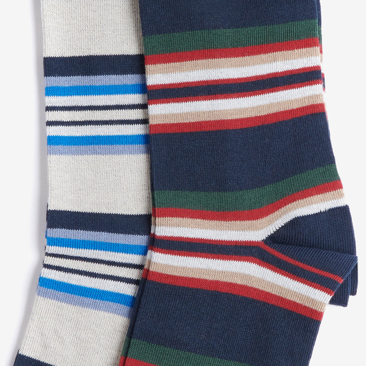 Summer Stripe 2 Pack Socks Navy Mix