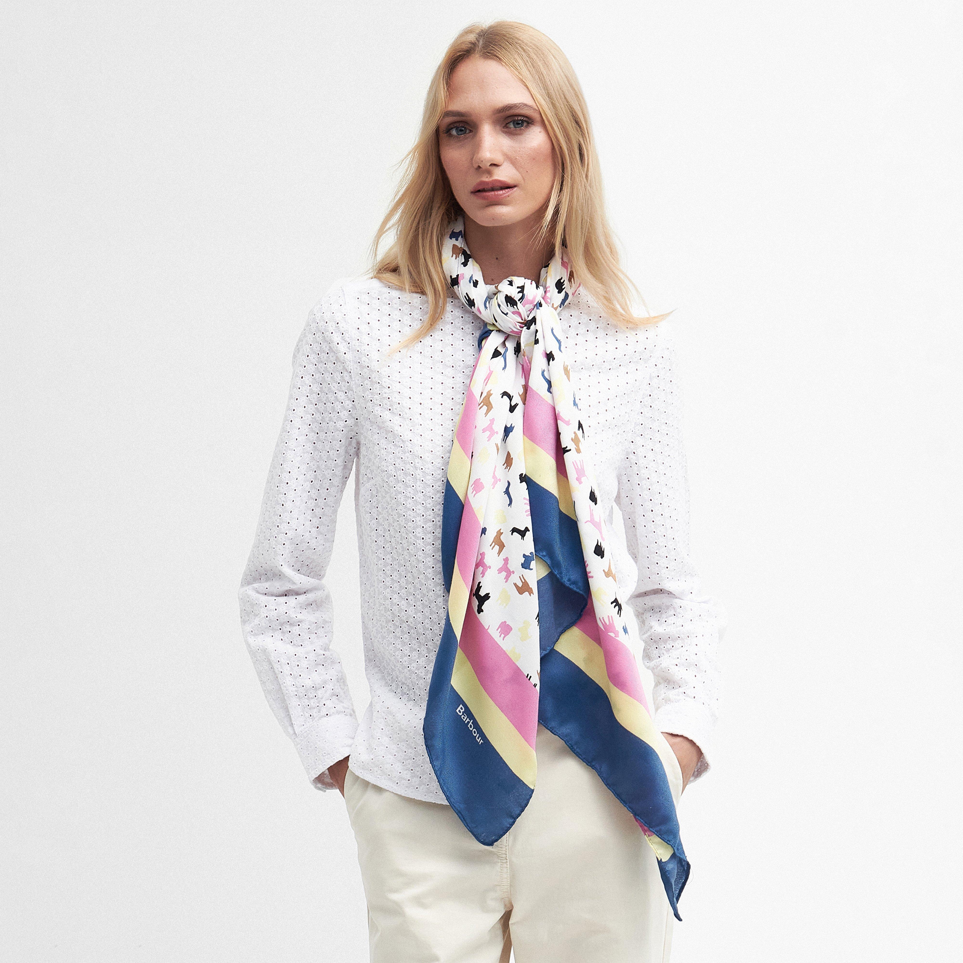 Womens Dog Print Scarf Classic Multi