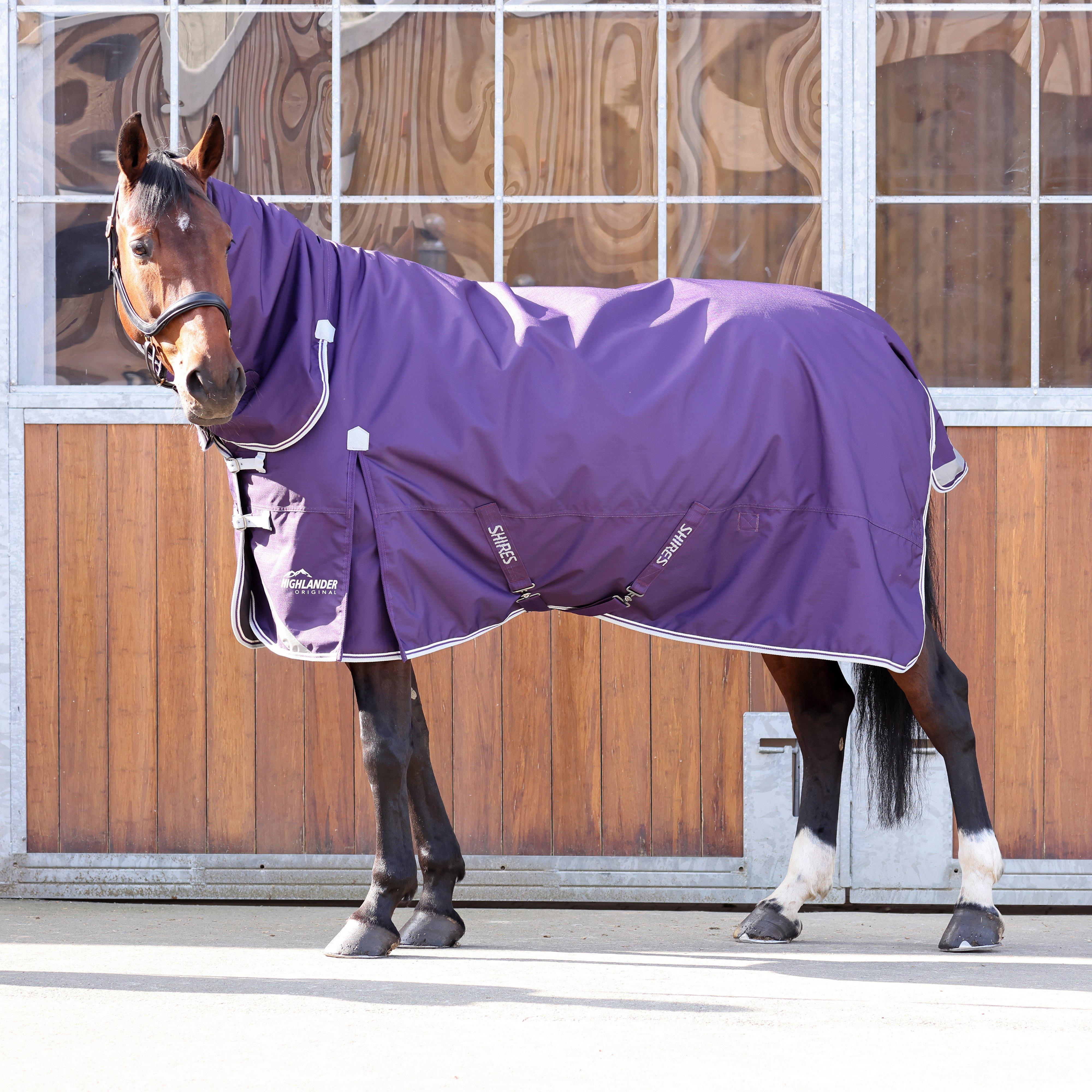 Highlander Original 100g Combo Neck Turnout Rug Plum