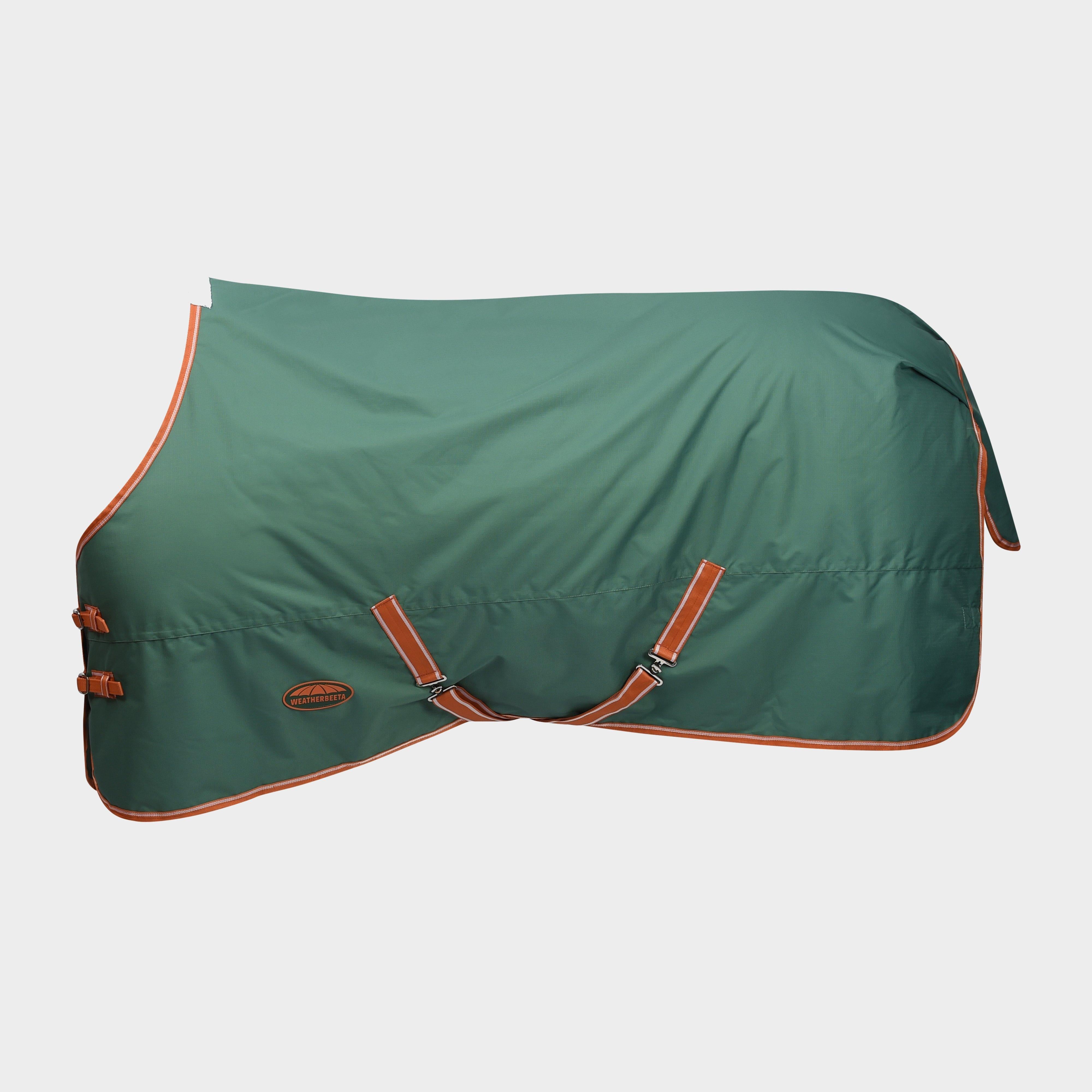 ComFiTec Tyro Standard Neck 50g Lite Plus Turnout Rug Green/Burnt Orange/White