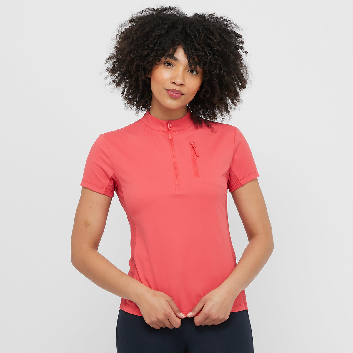 Womens Rome Short Sleeved Riding Top Bittersweet Red