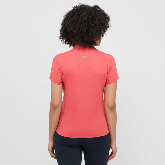 Womens Rome Short Sleeved Riding Top Bittersweet Red