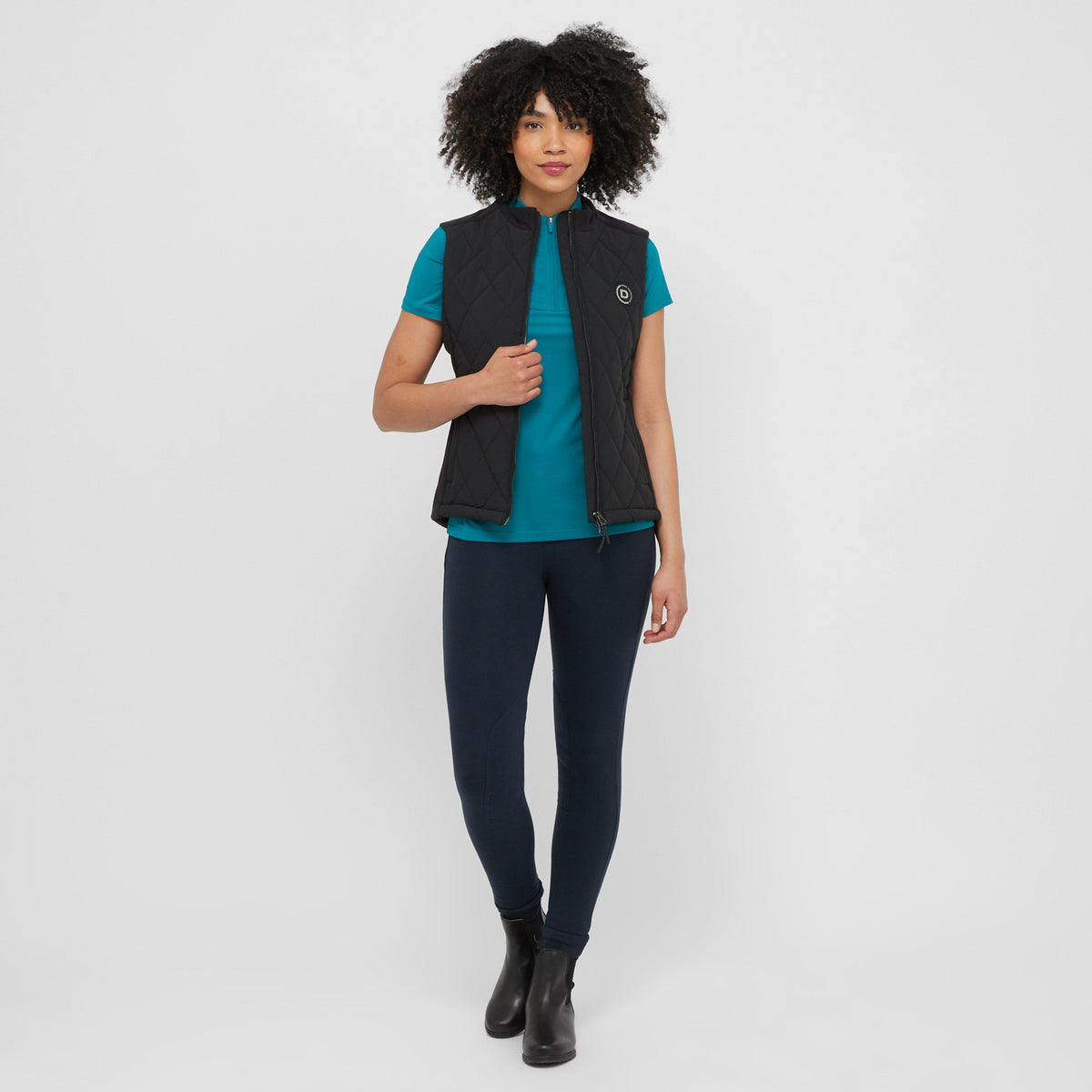 Womens Quinn Quilted Body Warmer Black