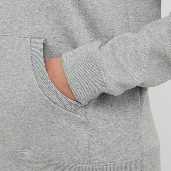 Womens Camile Contrast Tie Hoodie Grey Marle