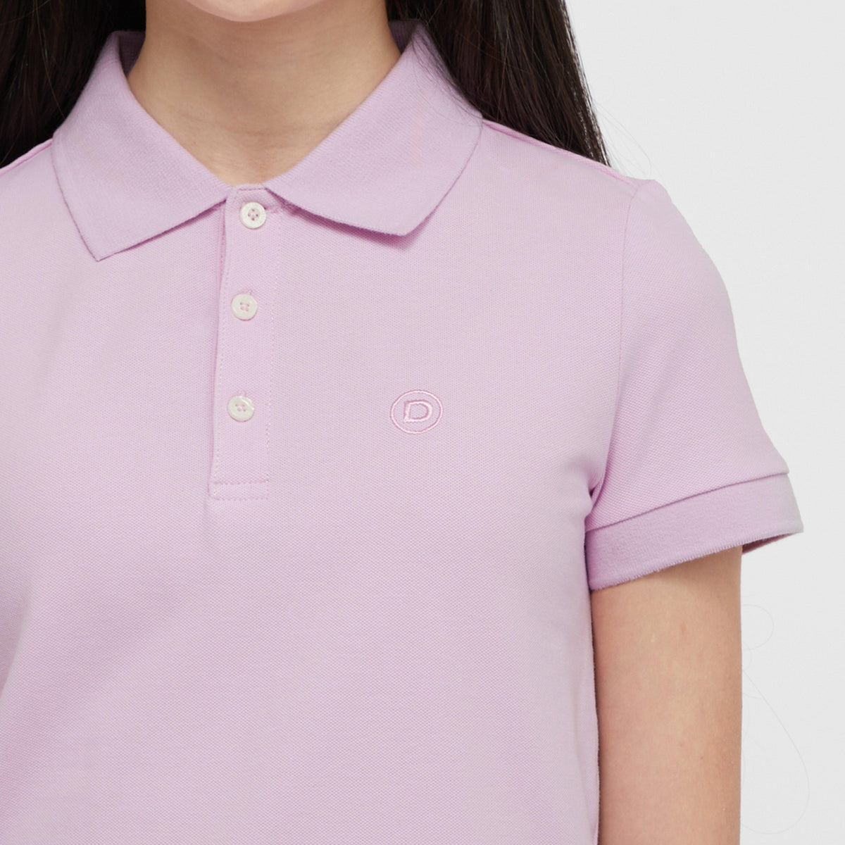 Kids Darcy Short Sleeved Polo Purple Blush