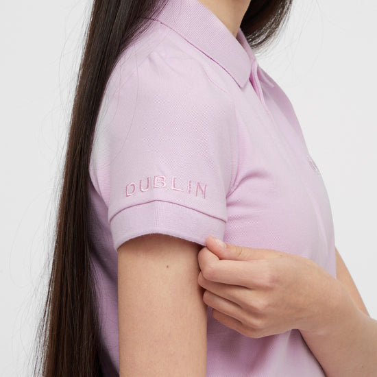 Kids Darcy Short Sleeved Polo Purple Blush