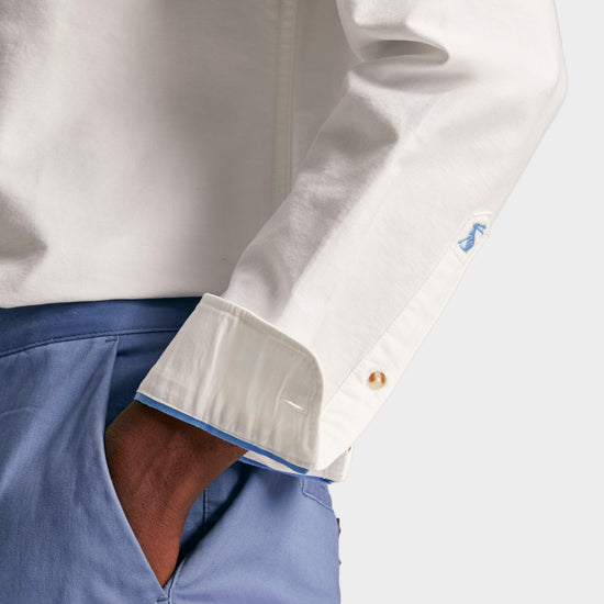 Mens Oxford Long Sleeved Shirt White