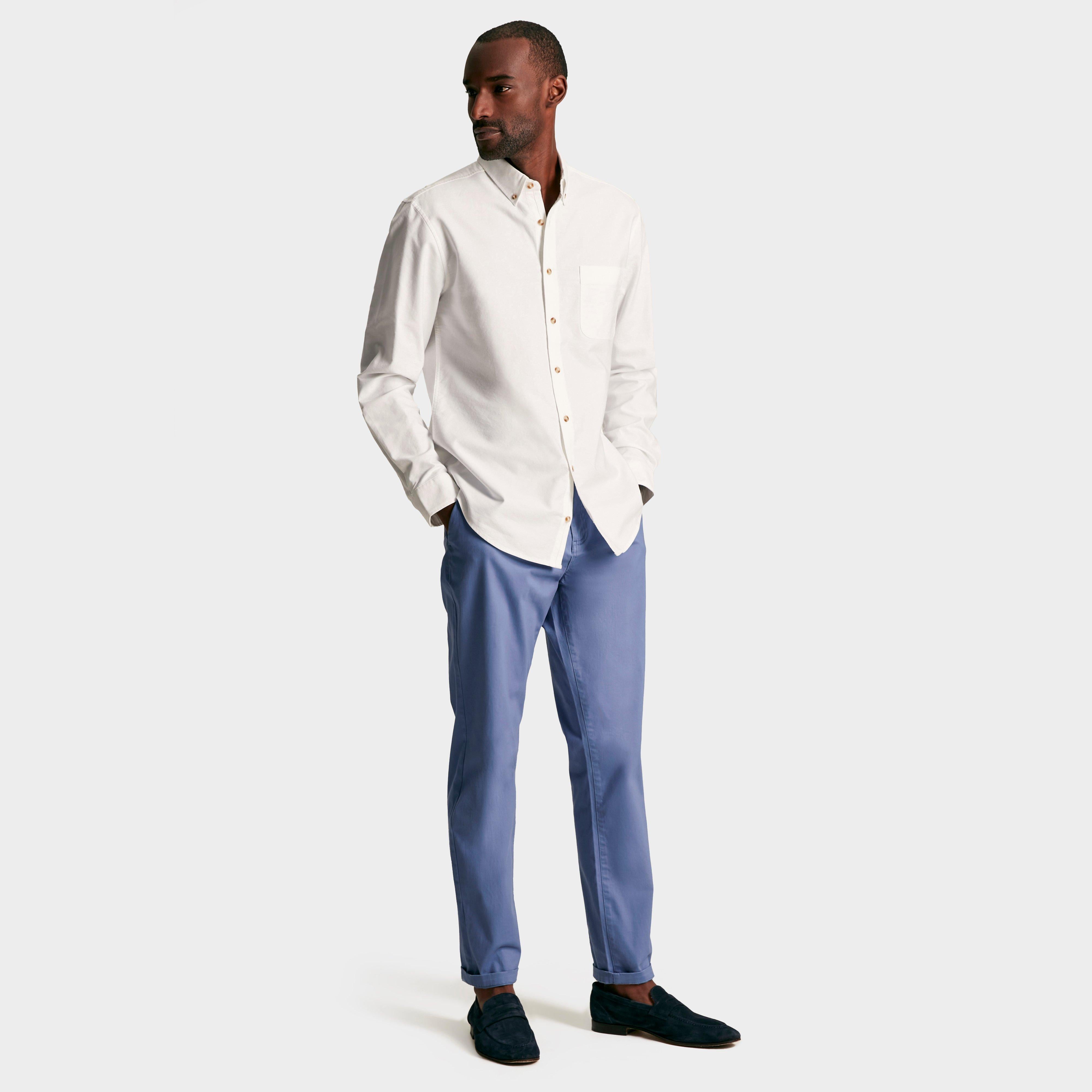 Mens Oxford Long Sleeved Shirt White