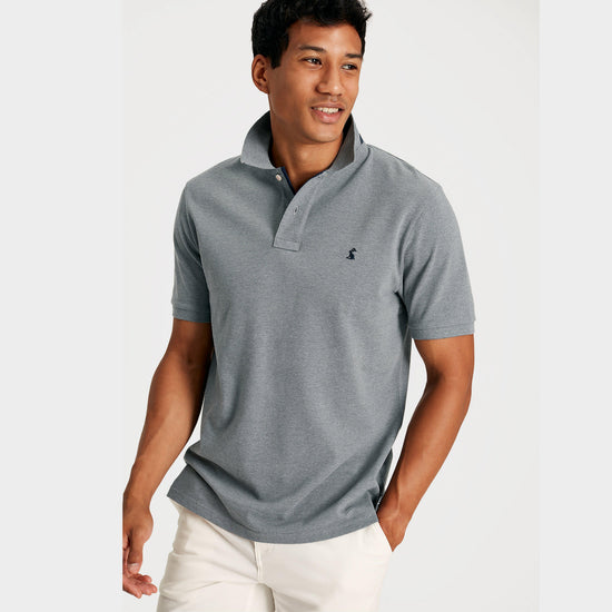 Mens Woody Polo Shirt Grey Marl