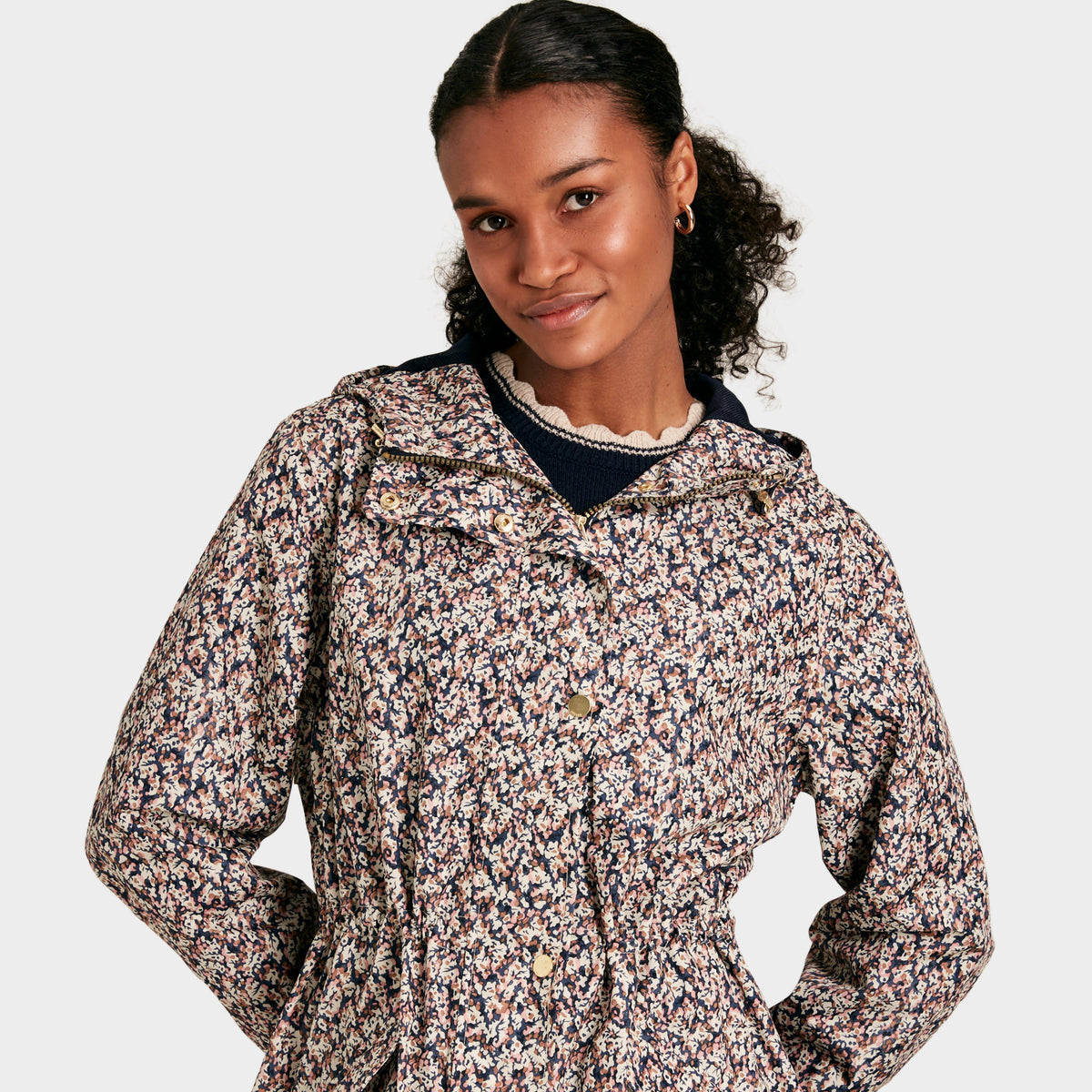 Womens Holkham Waterproof Packable Raincoat Ditsy Floral