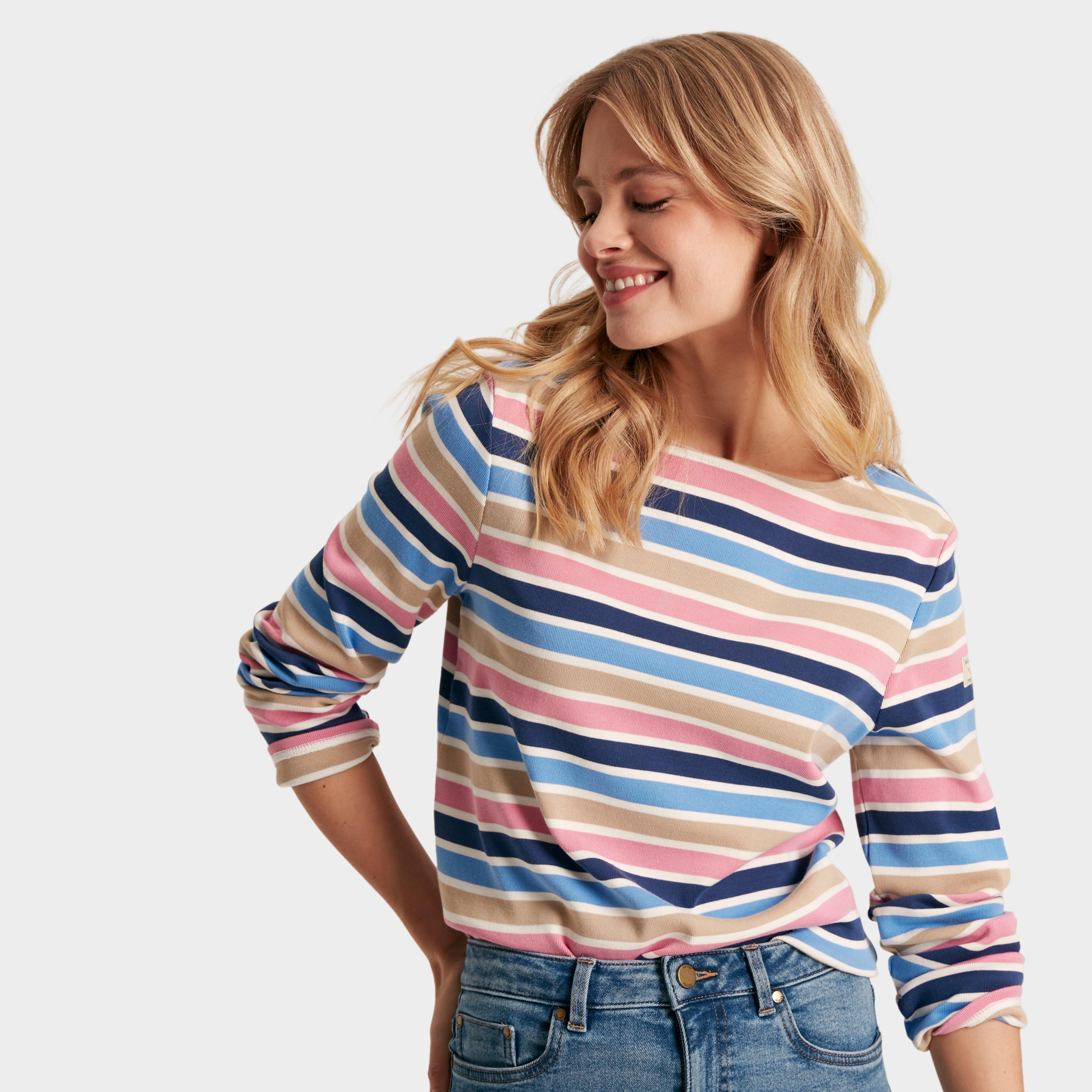 Womens Harbour Boat Neck Breton Top Multi Stripe
