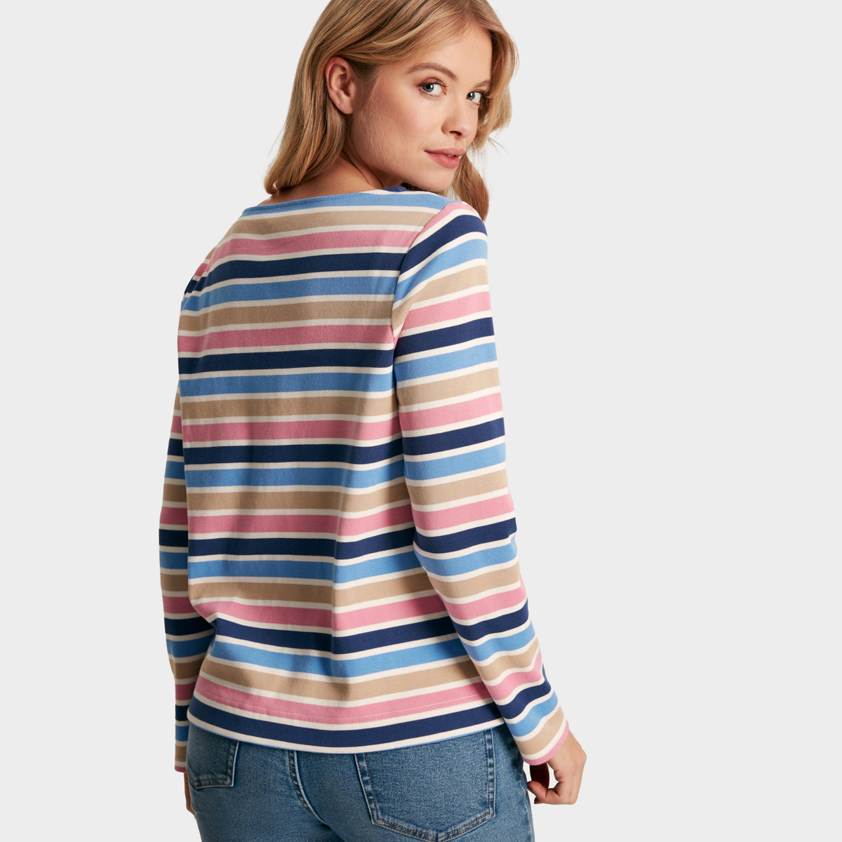 Womens Harbour Boat Neck Breton Top Multi Stripe
