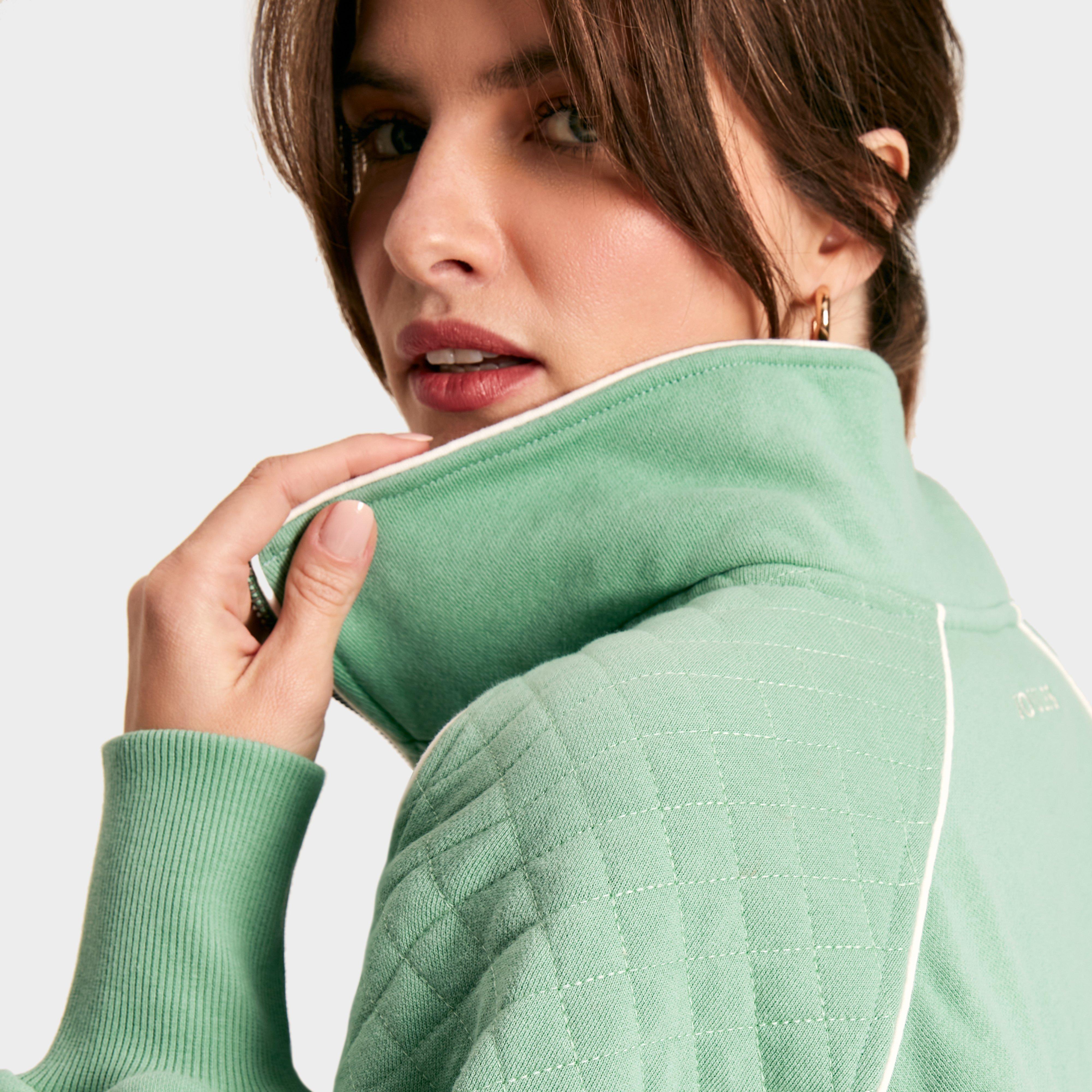 Womens Racquet Quarter Zip Sweatshirt Green