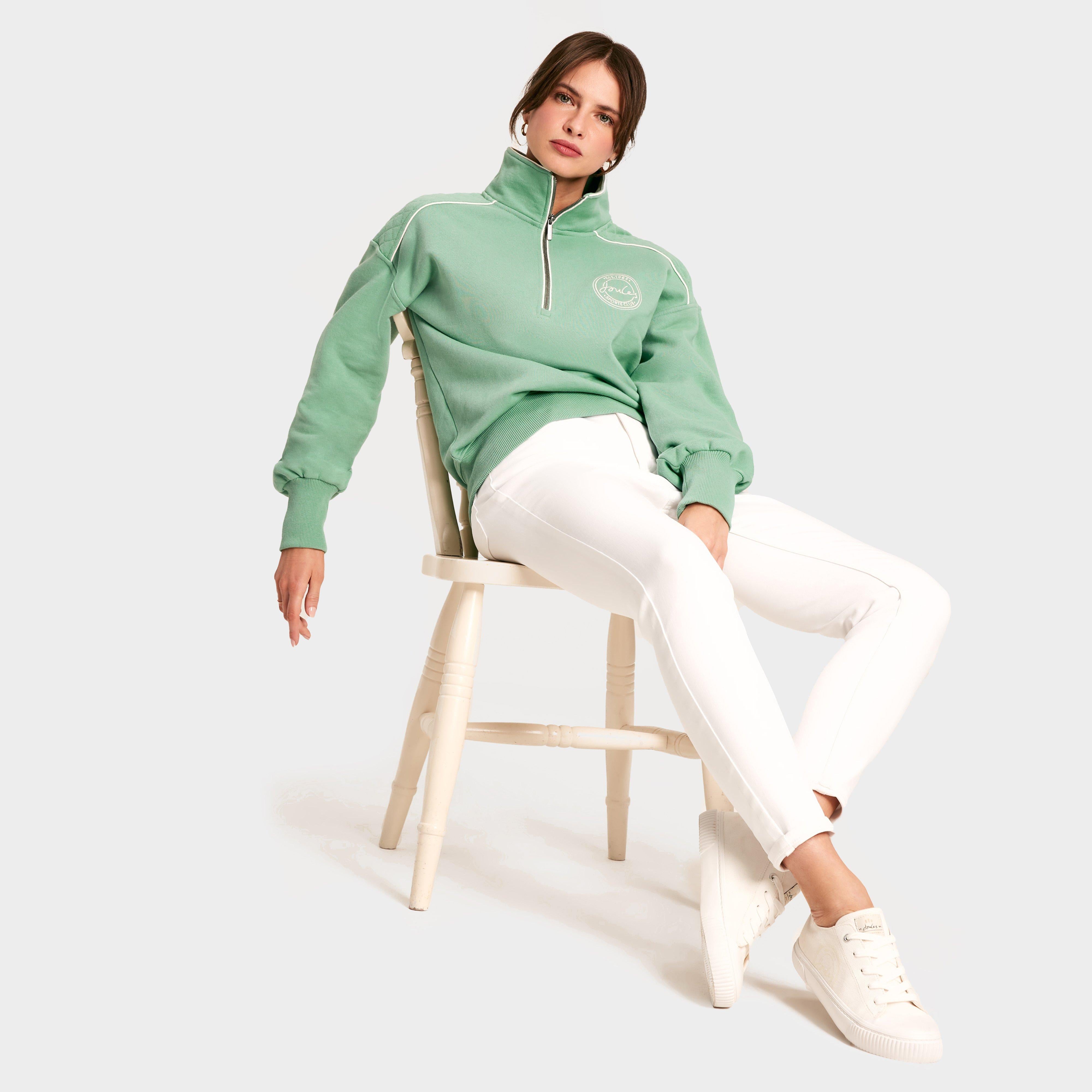 Womens Racquet Quarter Zip Sweatshirt Green