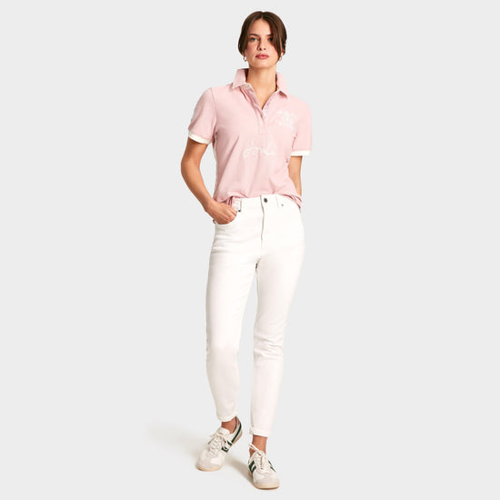 Womens Beaufort Short Sleeve Cotton Polo Shirt Pink