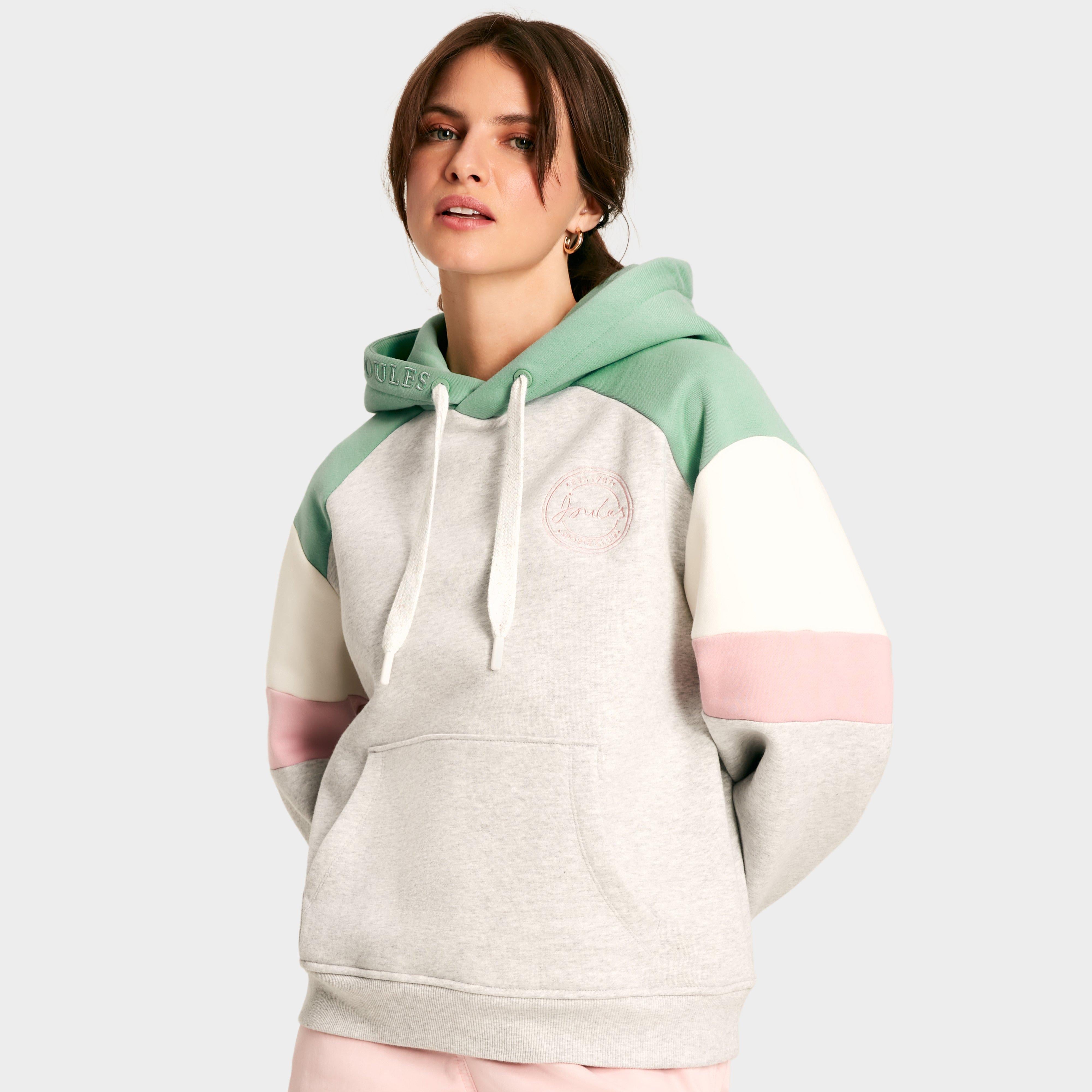 Womens Milbourne Hoodie Grey/Pink/White