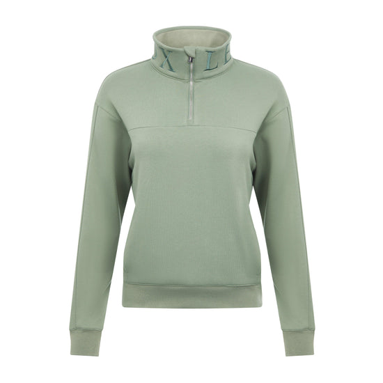 Womens Kali Quarter Zip Sweater Thyme