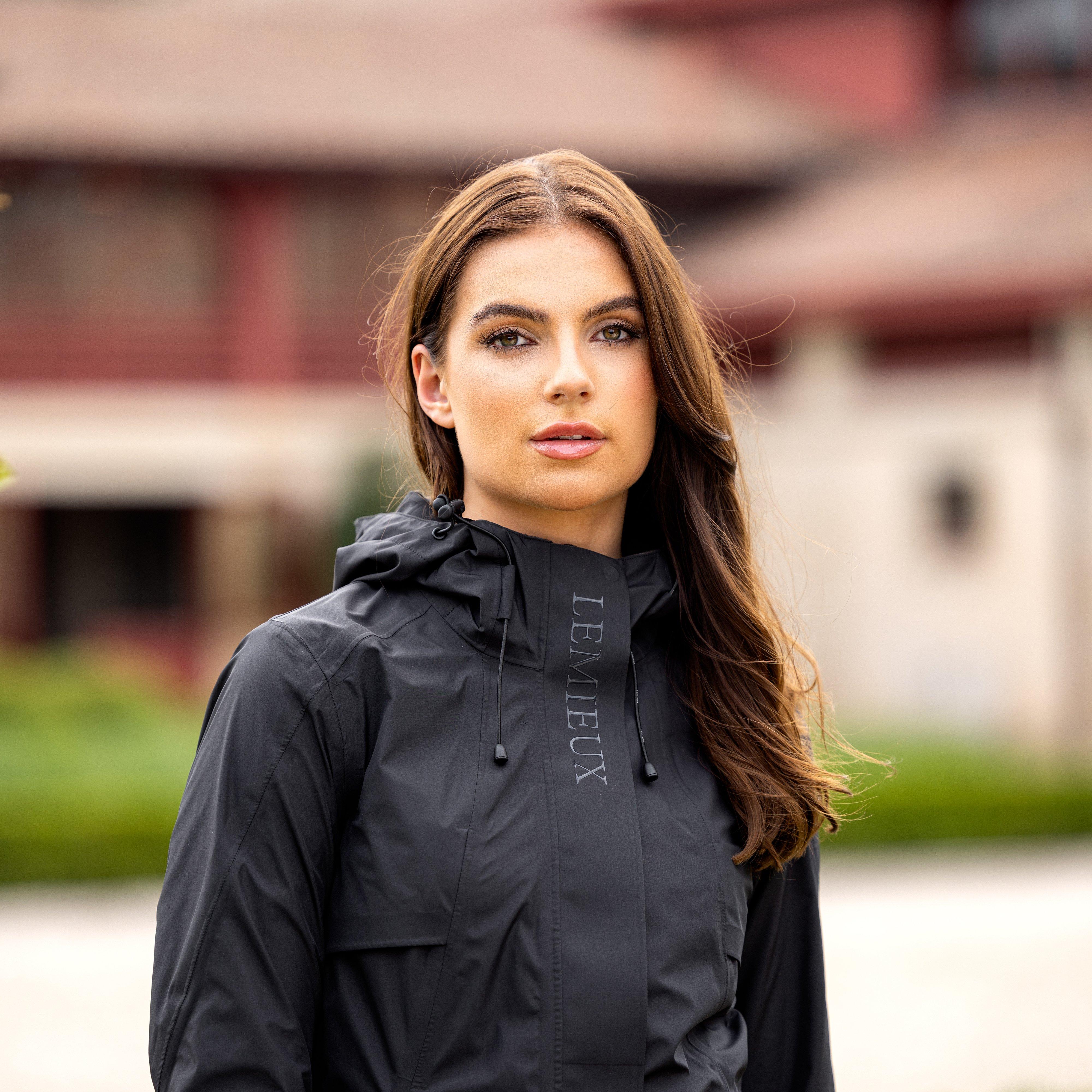 Womens Grace Long Rain Jacket Black
