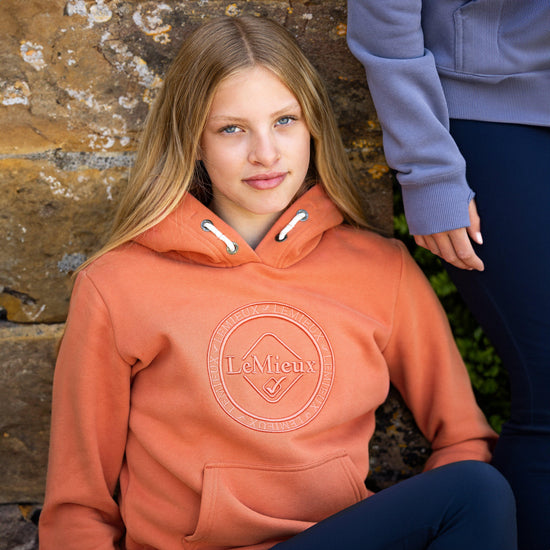 Young Rider Hannah Pop Over Hoodie Apricot