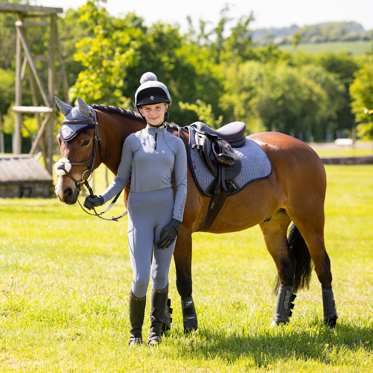 Young Rider Pull On Breeches Jay Blue