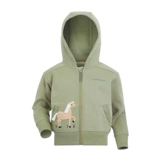 Mini Charlie Zip Through Hoodie Fern