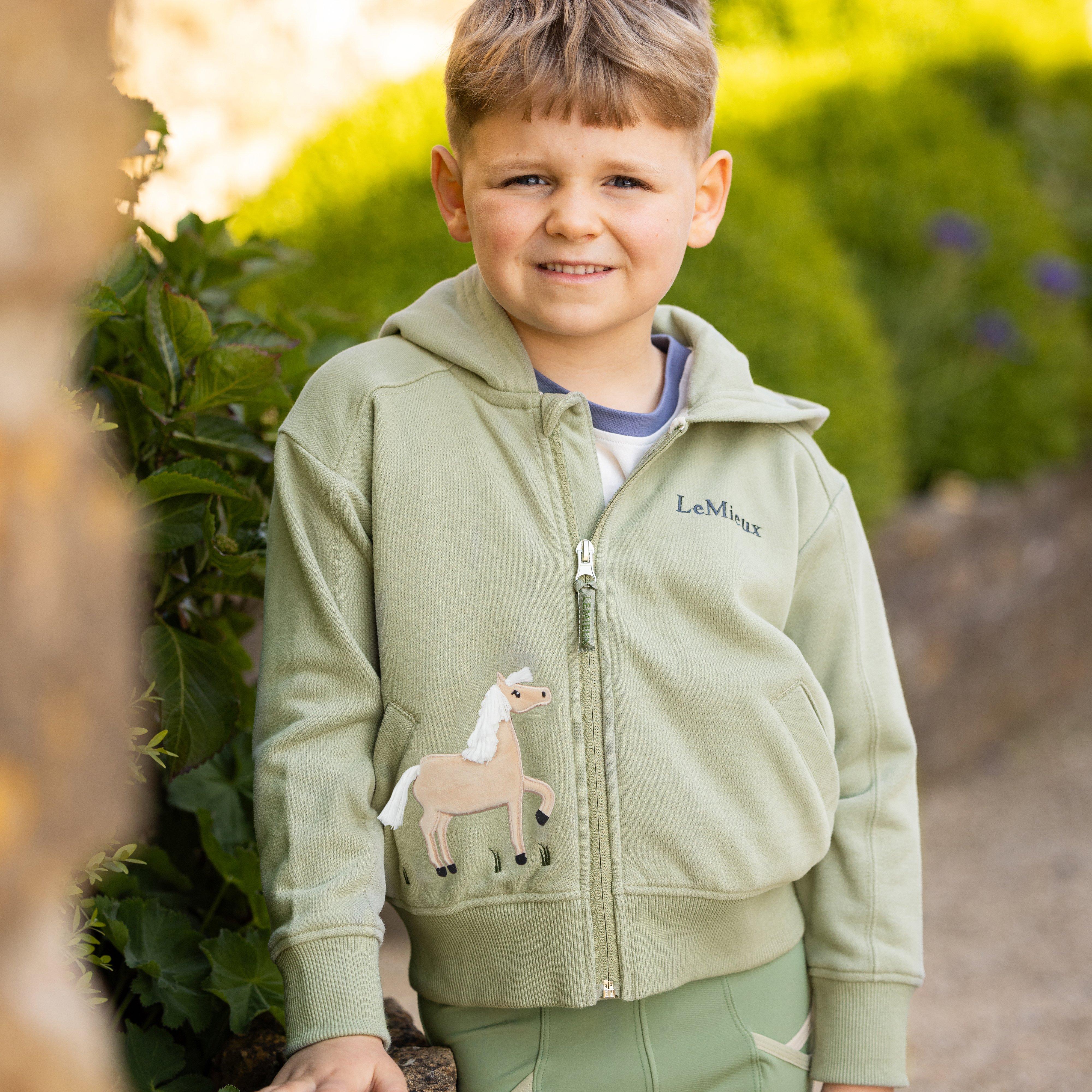Mini Charlie Zip Through Hoodie Fern