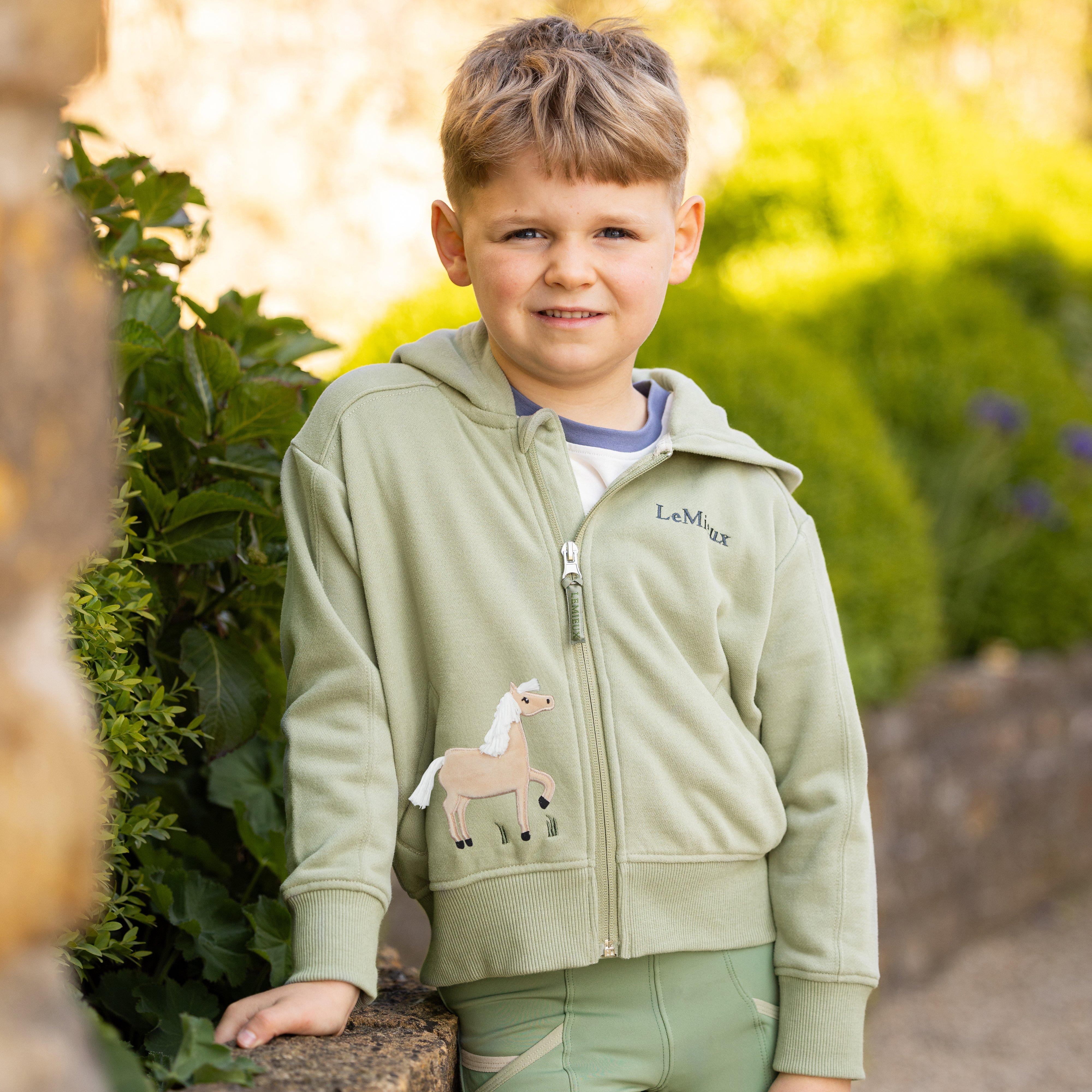 Mini Charlie Zip Through Hoodie Fern