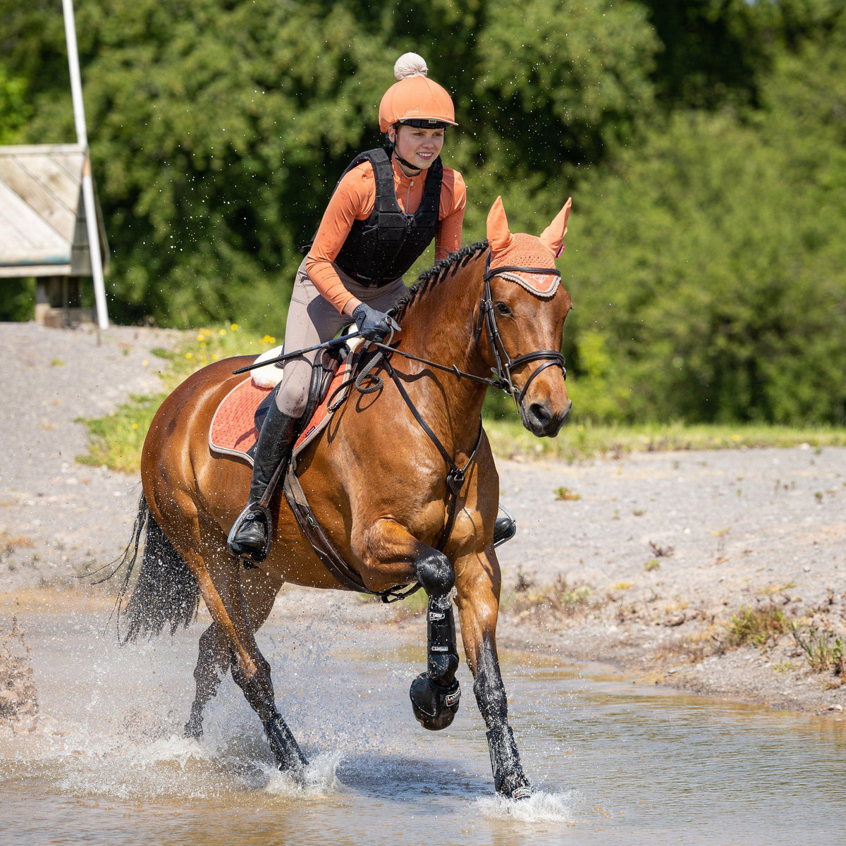 Suede Close Contact Saddle Pad Apricot