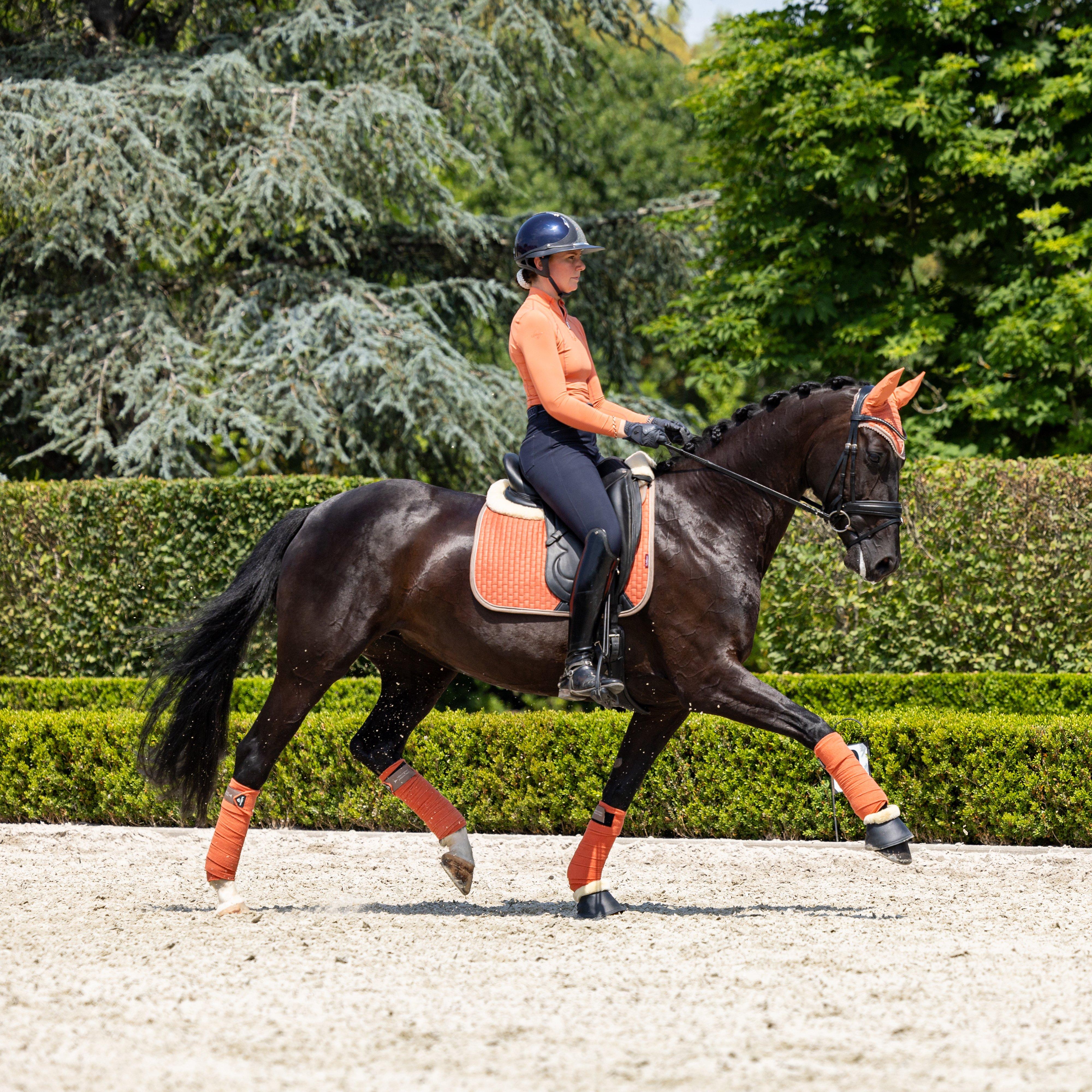 Suede Dressage Saddle Pad Apricot