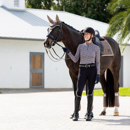 Merino Loire Classic Dressage Saddle Pad Walnut