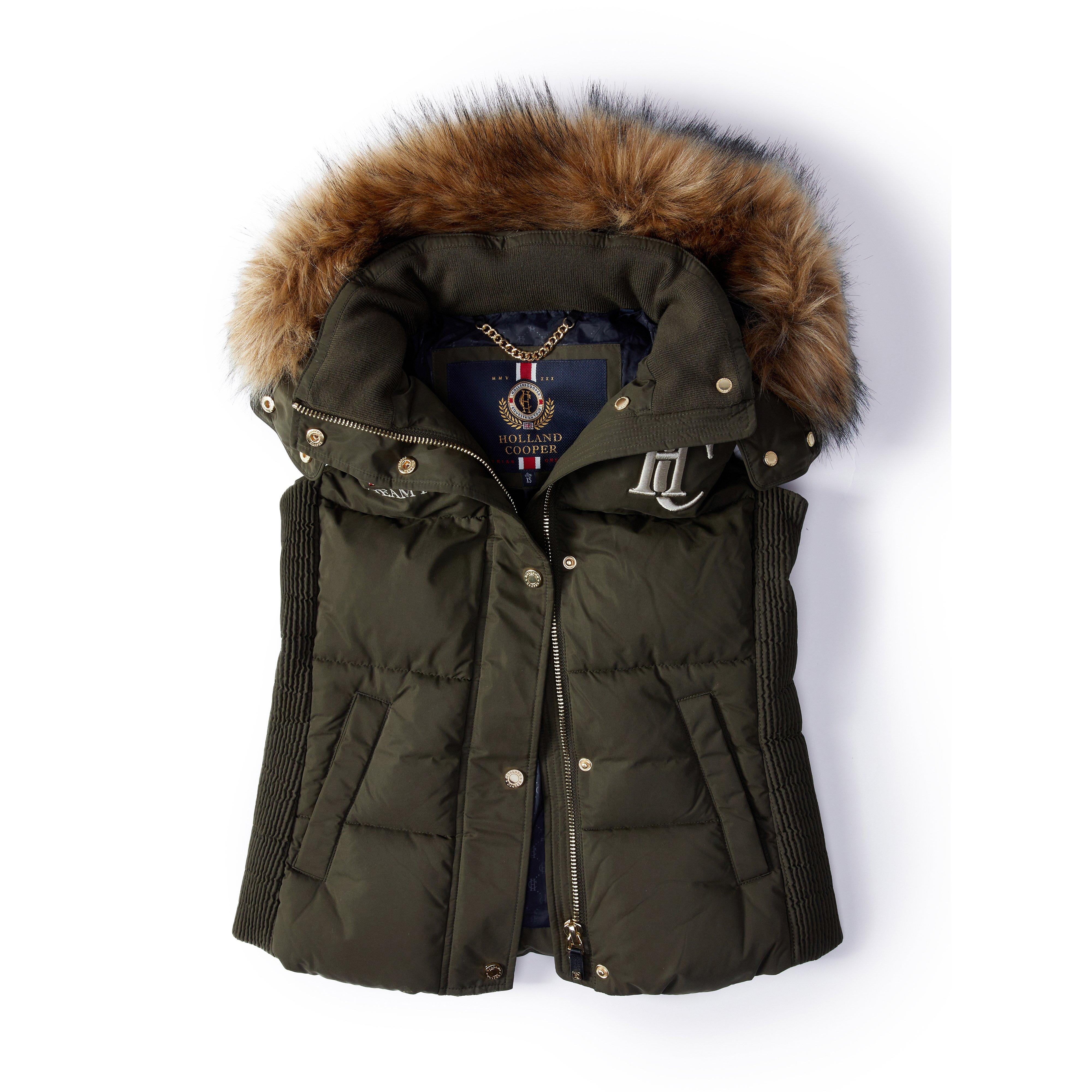 Womens Team Gilet Heritage Khaki