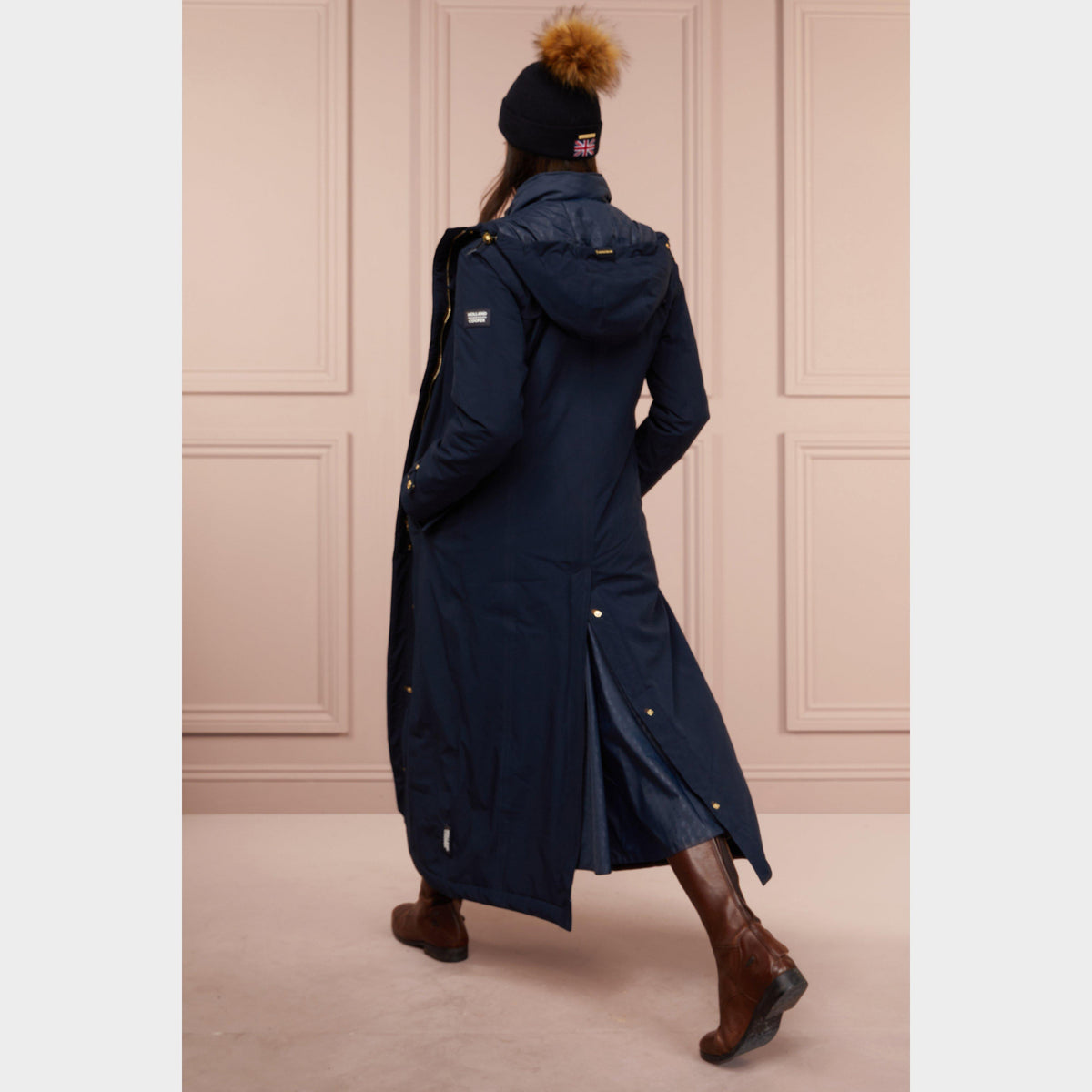 Womens Longline Training Coat Ink Navy