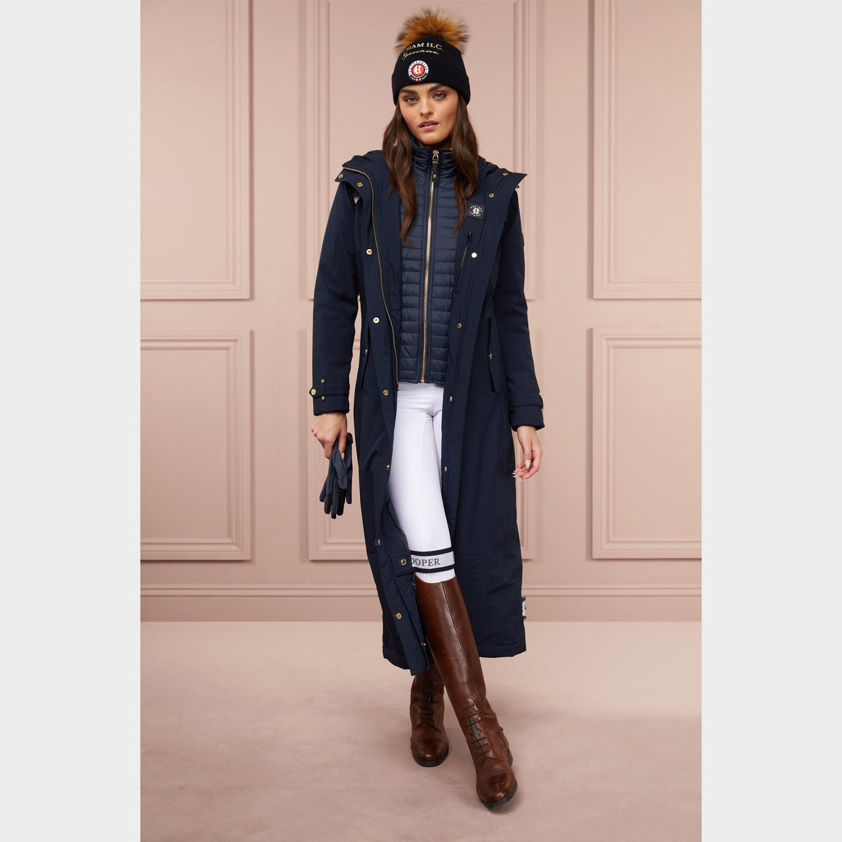 Womens Longline Training Coat Ink Navy