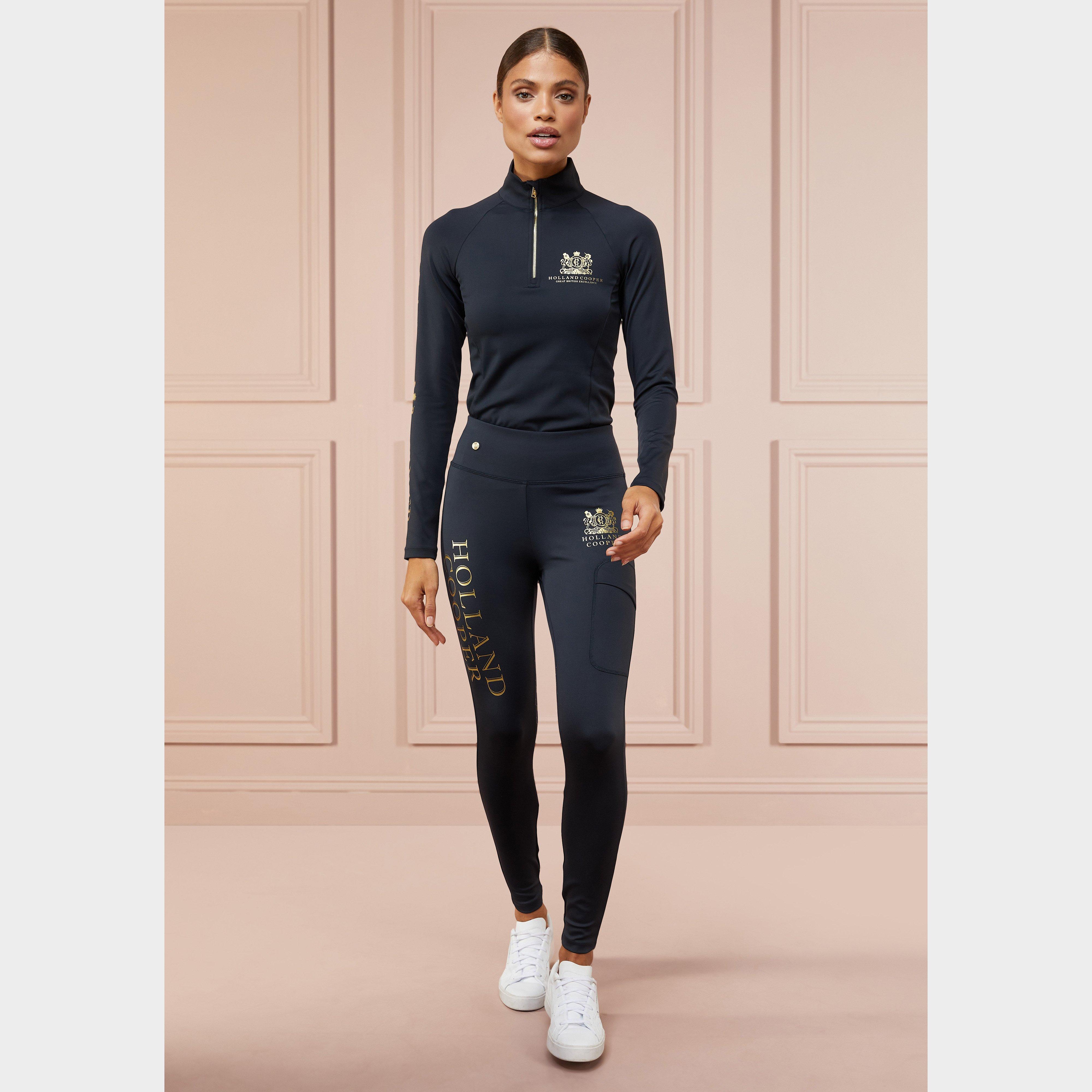 Womens Sport Leggings Slate Gold