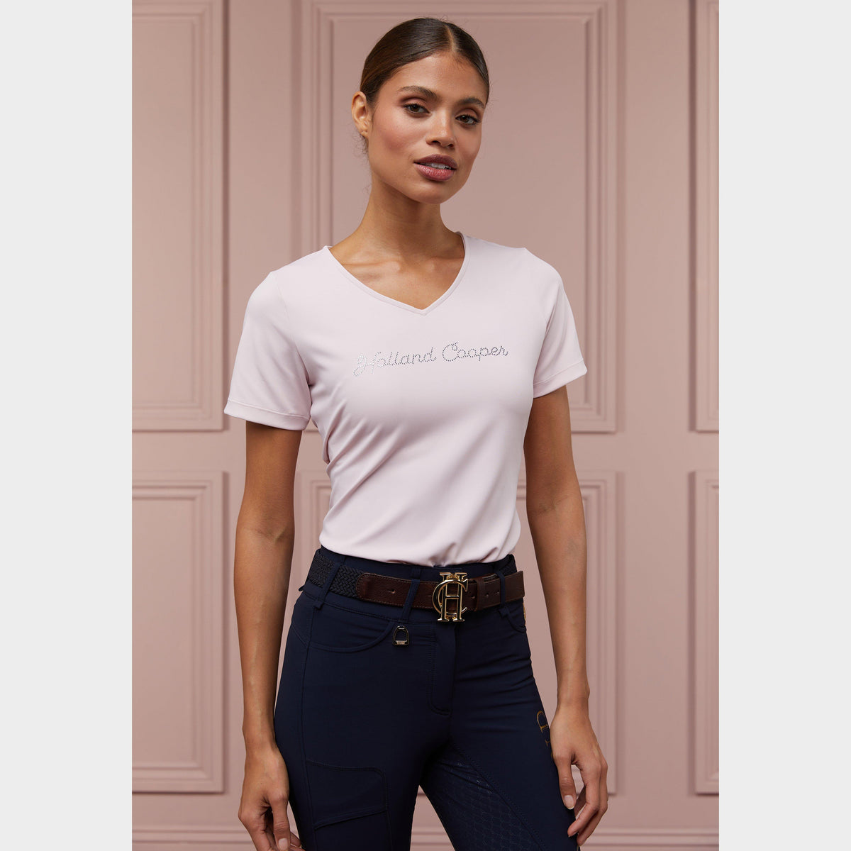 Womens Training V-Neck Tee Blush