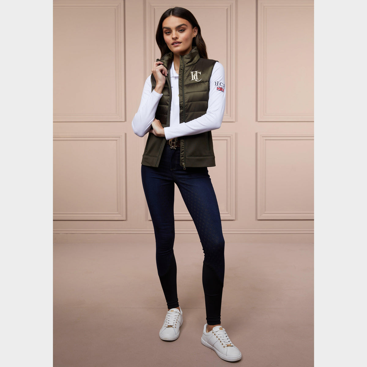 Womens Hybrid Gilet Heritage Khaki