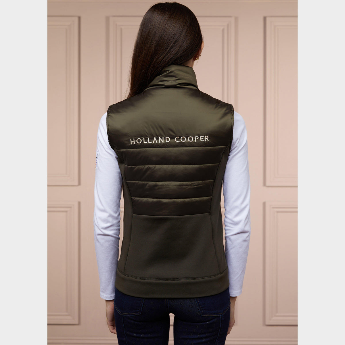 Womens Hybrid Gilet Heritage Khaki