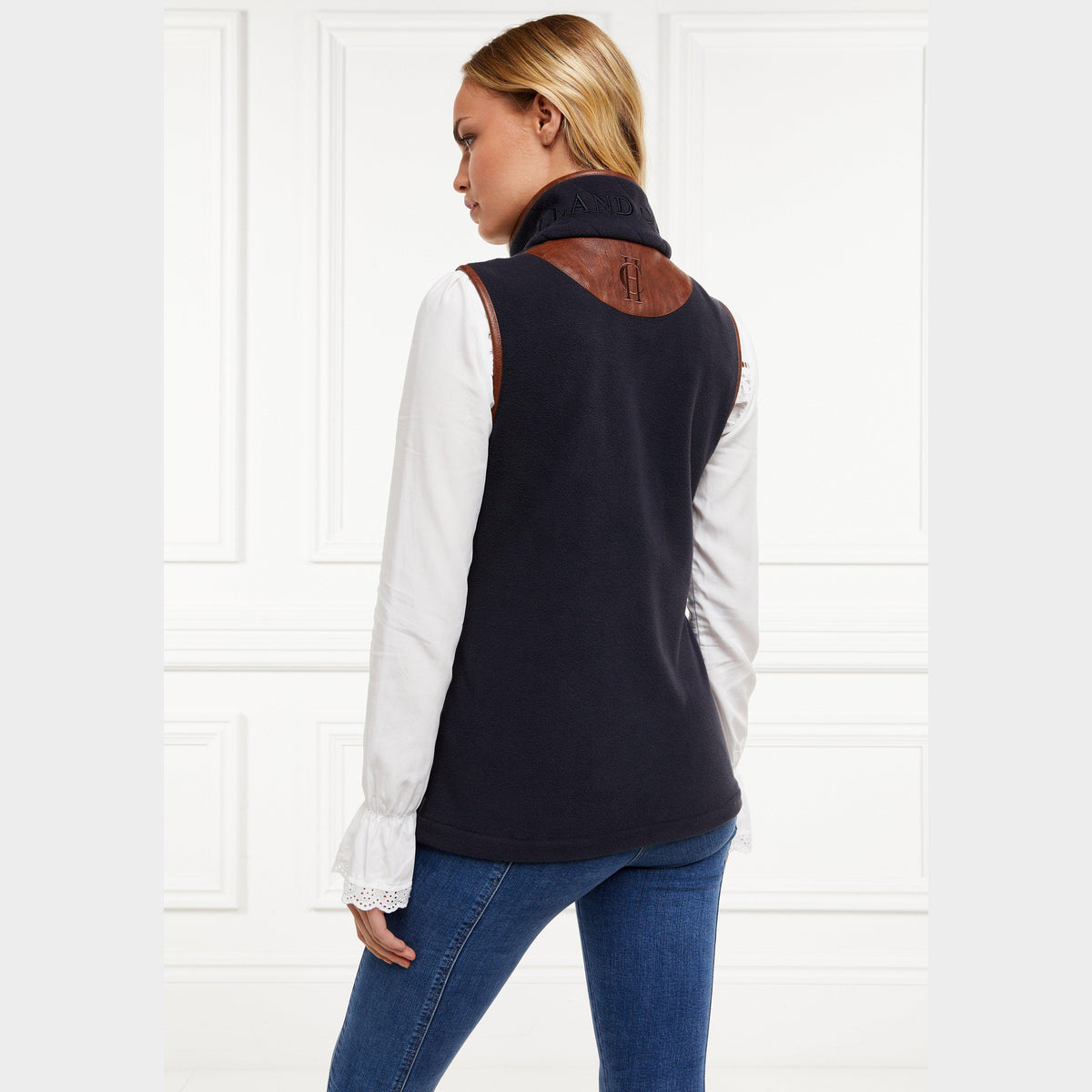 Womens Country Fleece Gilet Ink Navy